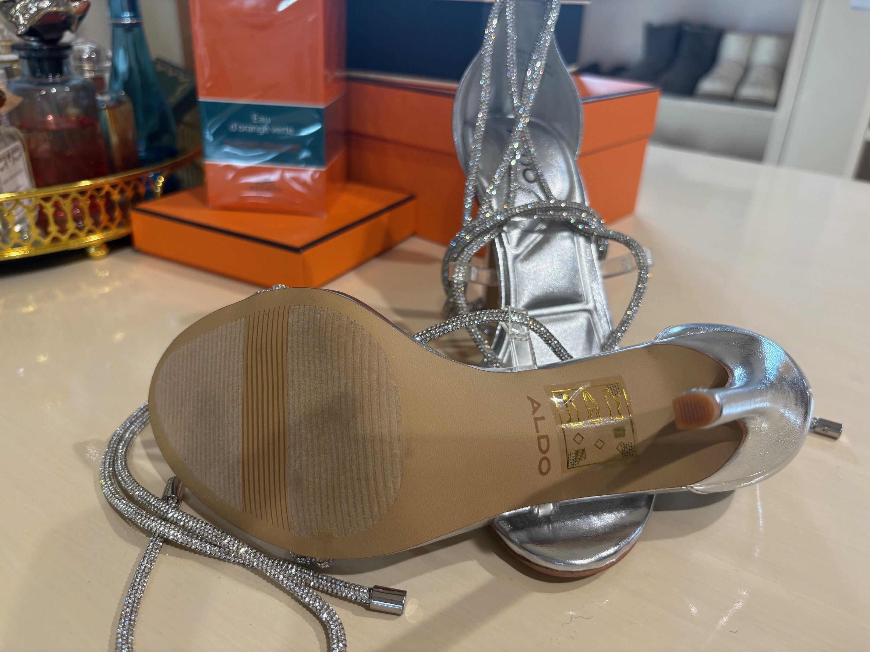 Aldo Aldo SIlver Bling Heels Size US 7 / IT 37 - 2 Thumbnail