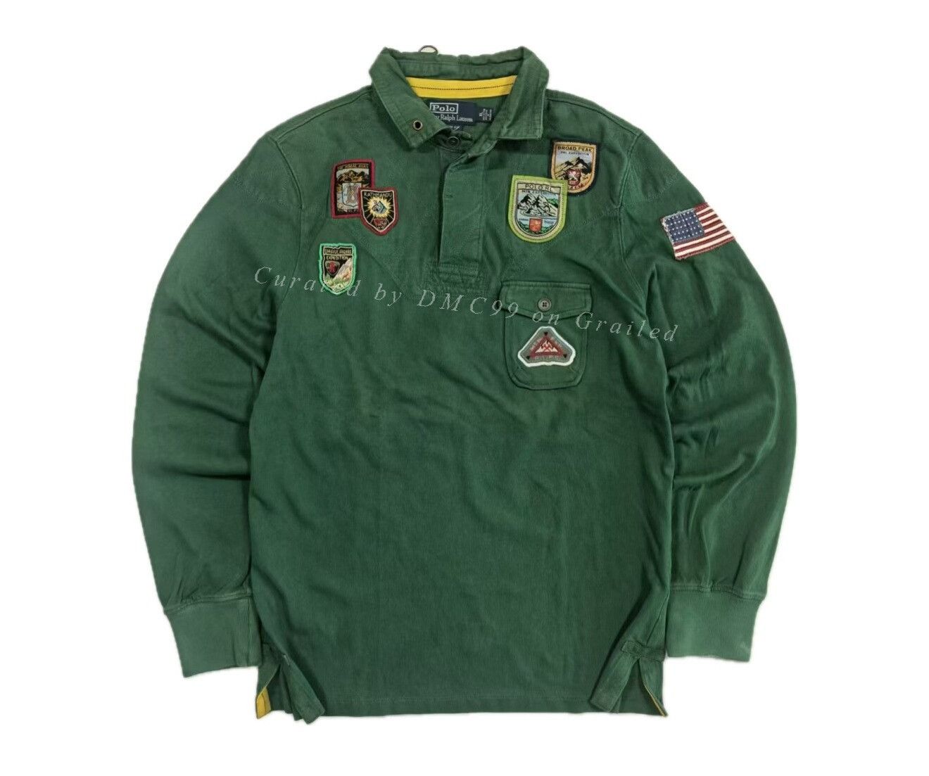 Vintage Vintage Polo Ralph Lauren Green Longsleeve Shirt Size US M / EU 48-50 / 2 - 1 Thumbnail