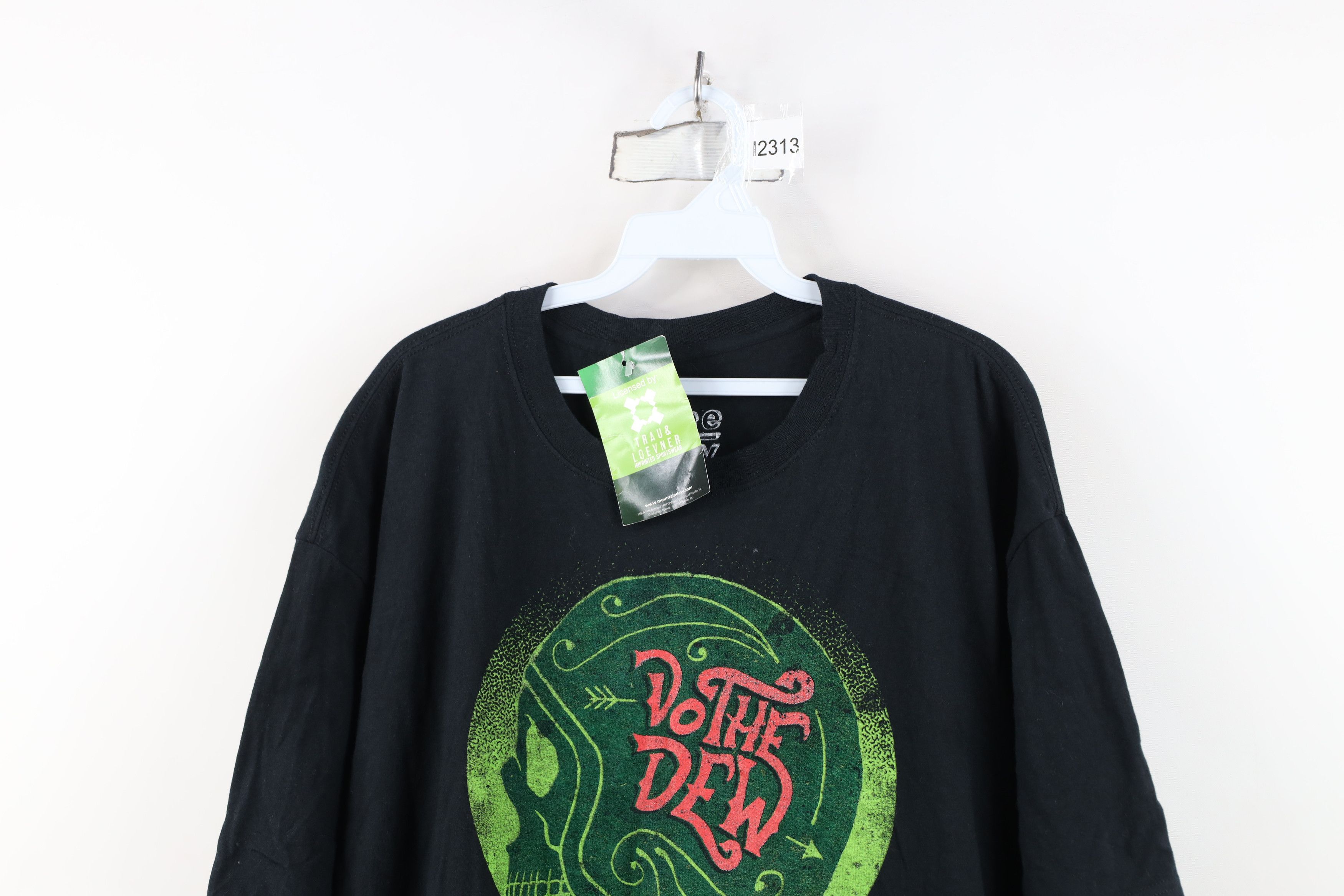 Vintage Deadstock Vintage Y2K Mountain Dew Skull Motorcycle T-Shirt Size US XXL / EU 58 / 5 - 2 Thumbnail