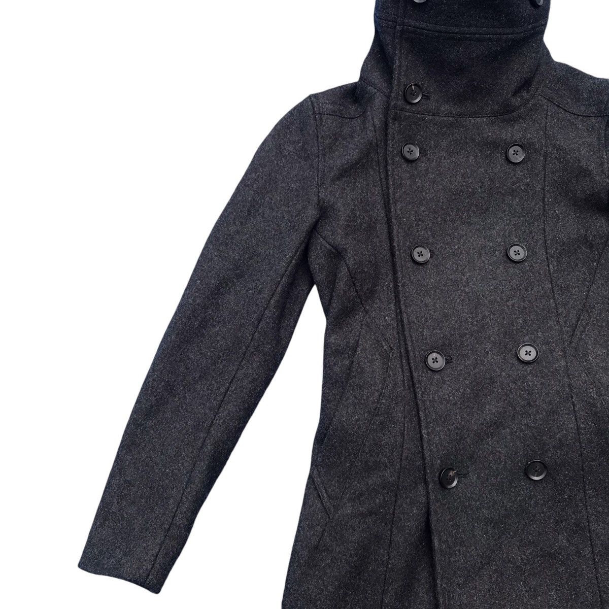 Schlussel Avant Garde Schlussel Double Breasted Wool Coat Size S / US 4 / IT 40 - 5 Thumbnail