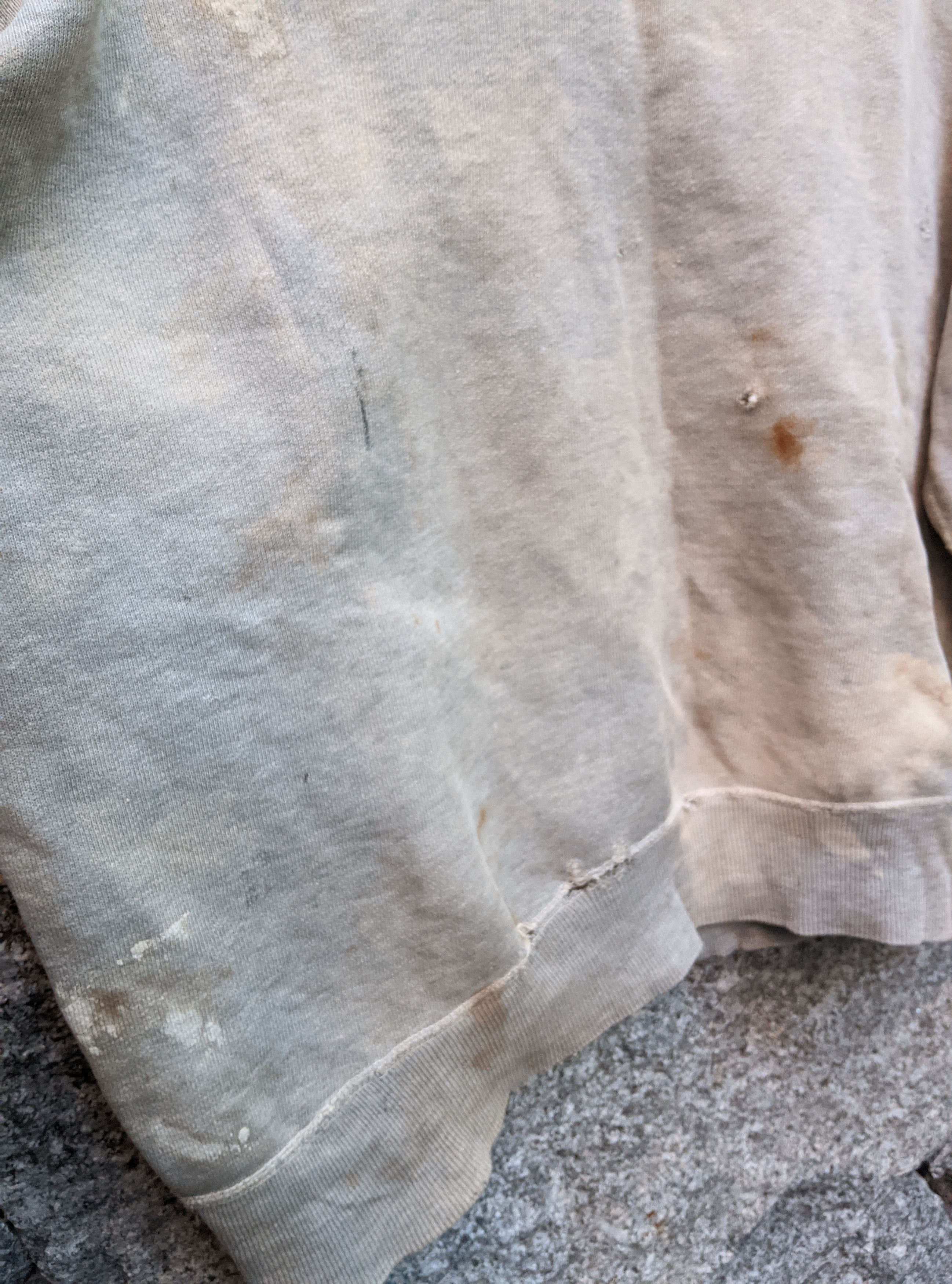 Vintage Vintage 40s destroyed single v sweatshirt afterhood Size US L / EU 52-54 / 3 - 13 Thumbnail