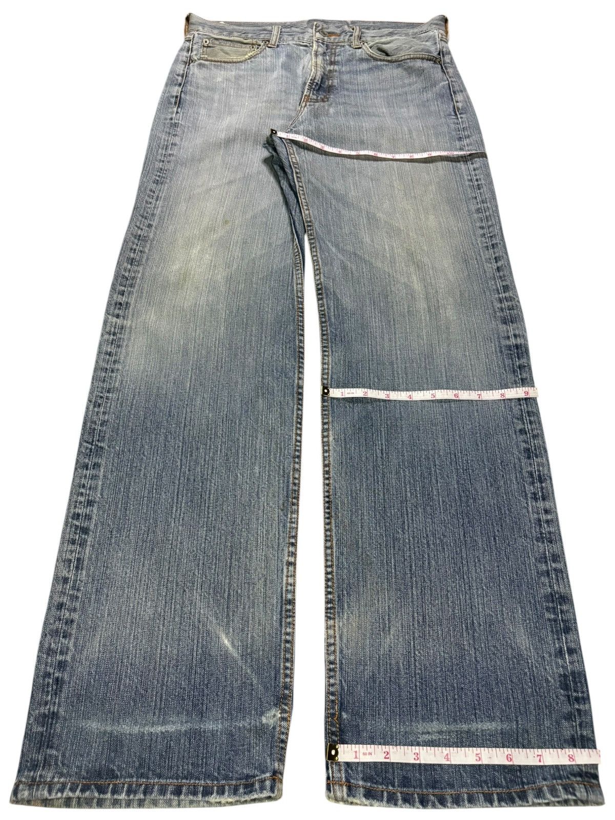 Japanese Brand Vintage Japanese Brand Mud Wash Distress Loose Baggy Jeans Size US 32 / EU 48 - 13 Thumbnail
