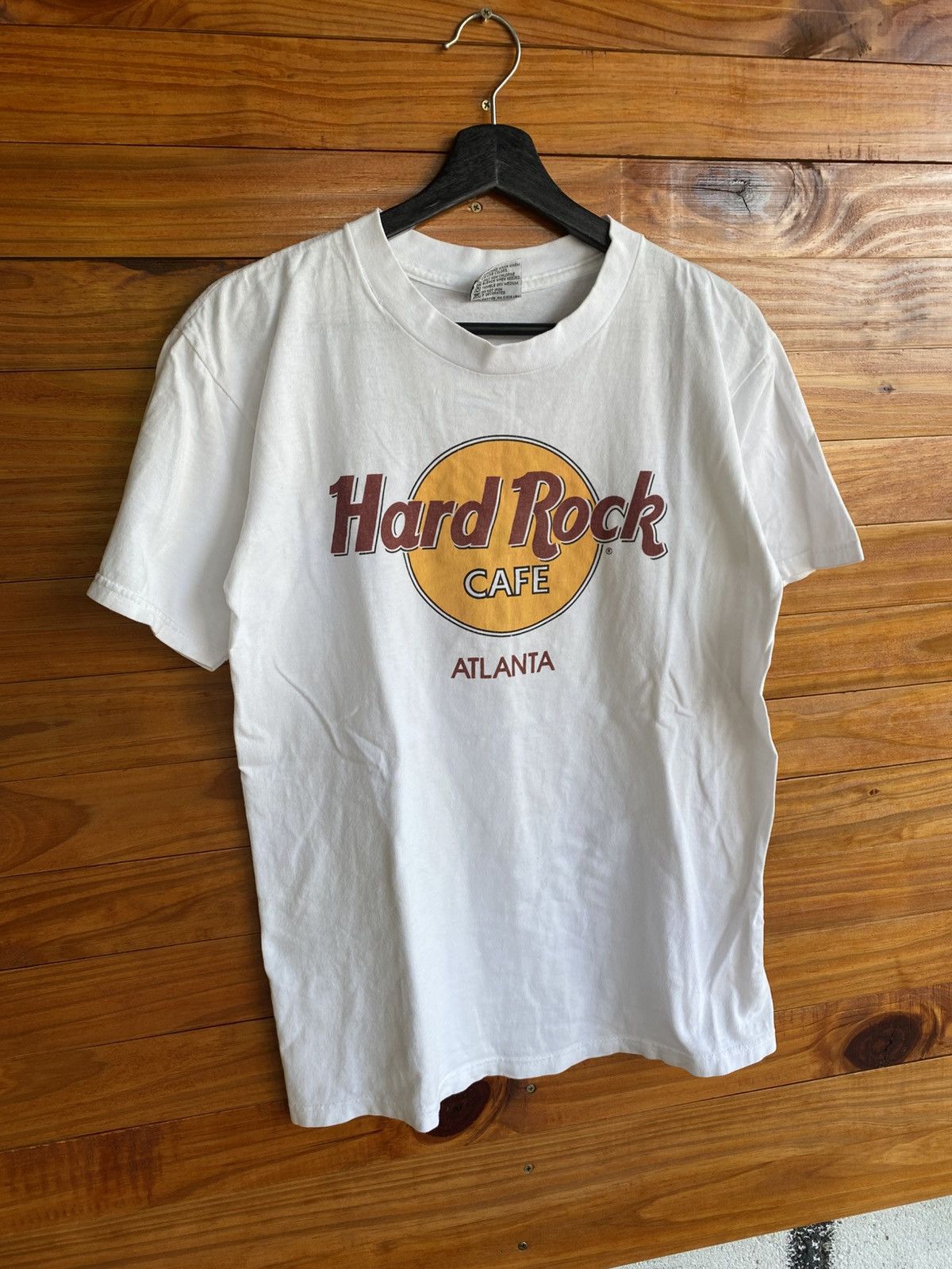 Hard Rock Cafe Vintage 90s Hard Rock Cafe Atlanta Logo T-Shirt – White Size US S / EU 44-46 / 1 - 5 Thumbnail