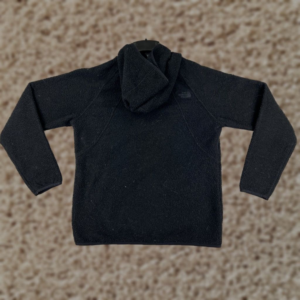 The North Face The North Face Sweater Womens Large Black Hooded Pullover 100% Polyester Fleece Crew Neck Long Sleeve Casual Logo Insulated Fall Winter L Womens Size L / US 10 / IT 46 - 1 Thumbnail