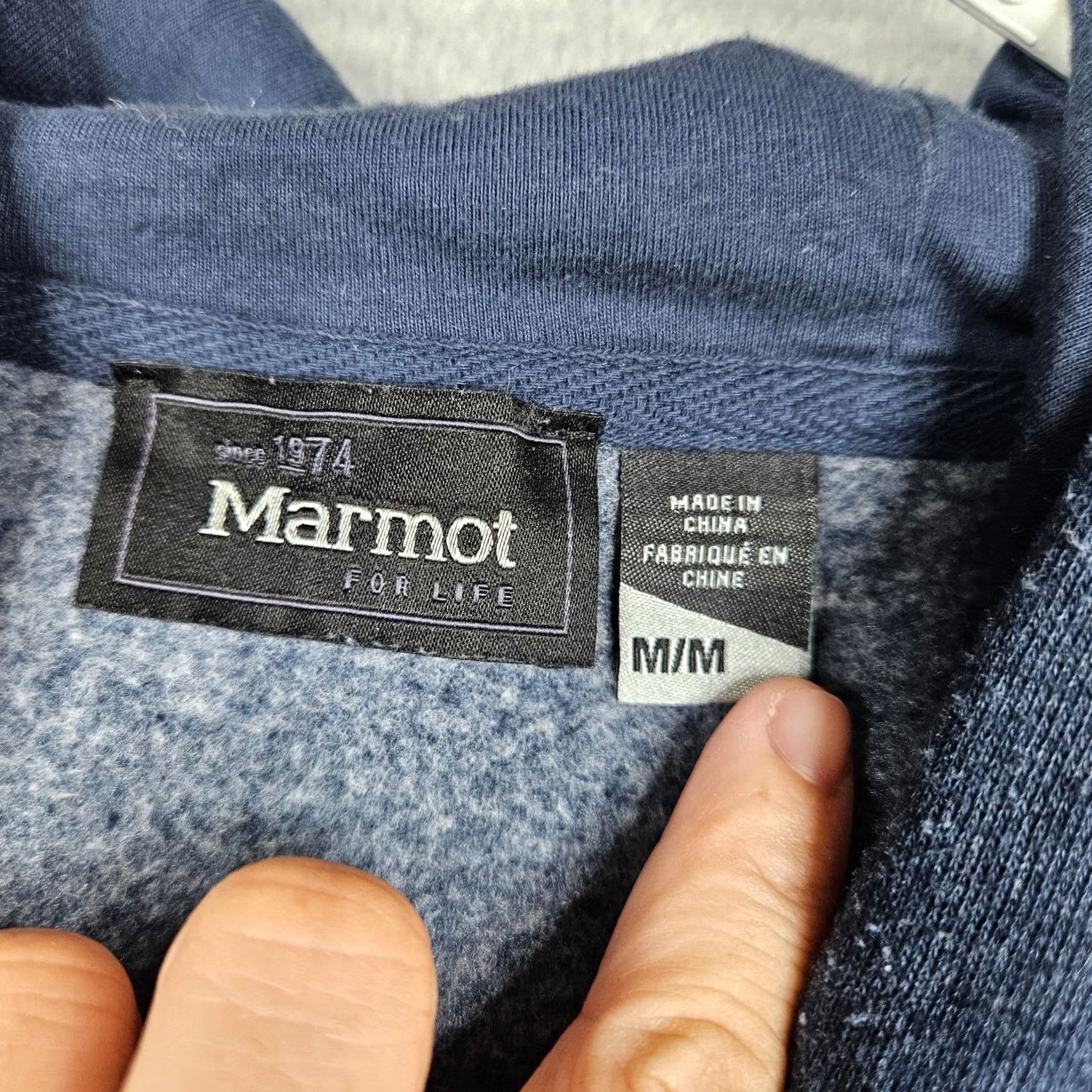 Marmot Marmot Men’s Mountain Graphic Blue Pull-over Hoodie Sweatshirt Sz M Shirt Mens Blue Wool? Size US M / EU 48-50 / 2 - 8 Thumbnail