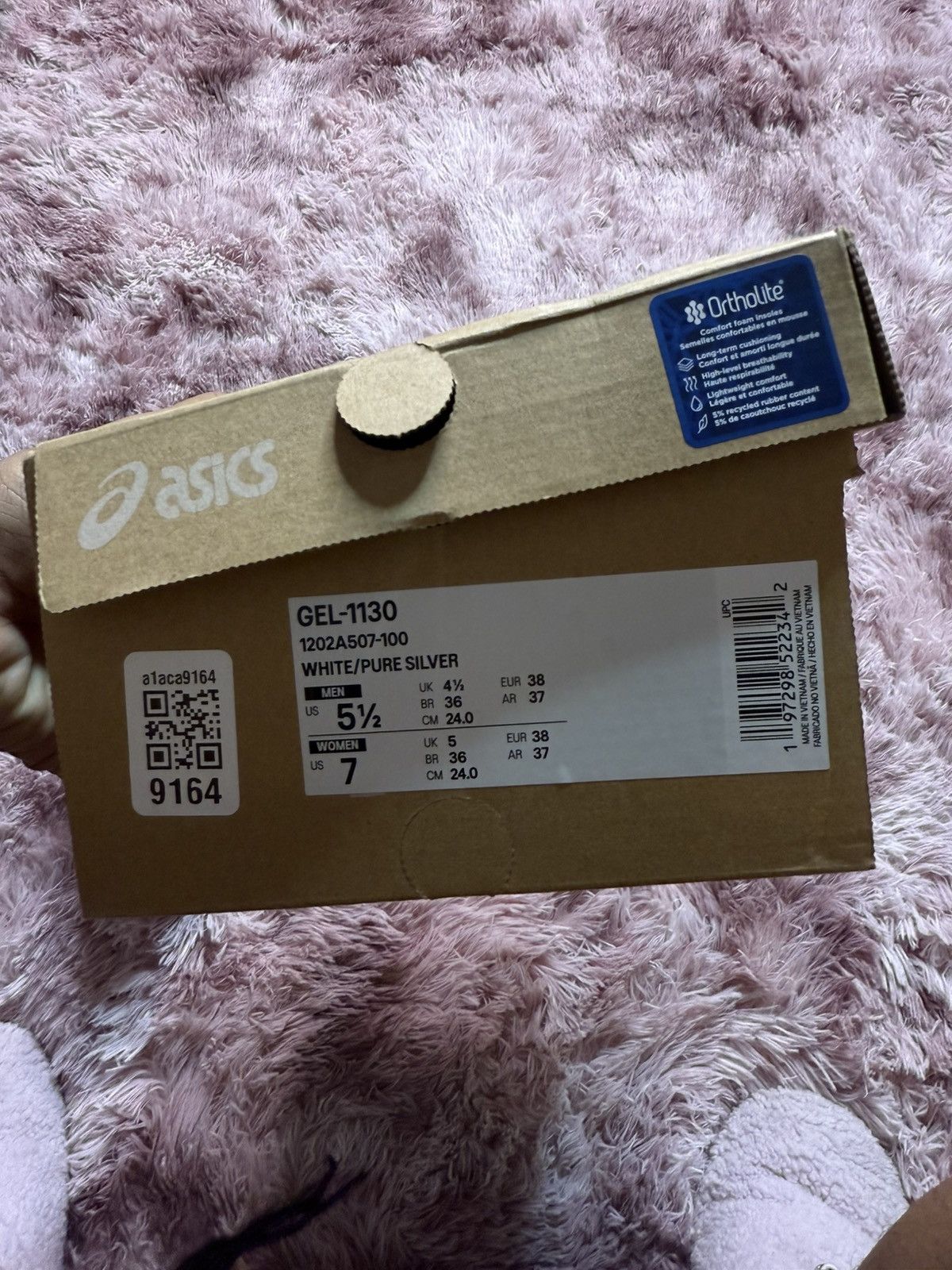 Asics White Silver Pink Asics Size US 7 / IT 37 - 3 Thumbnail
