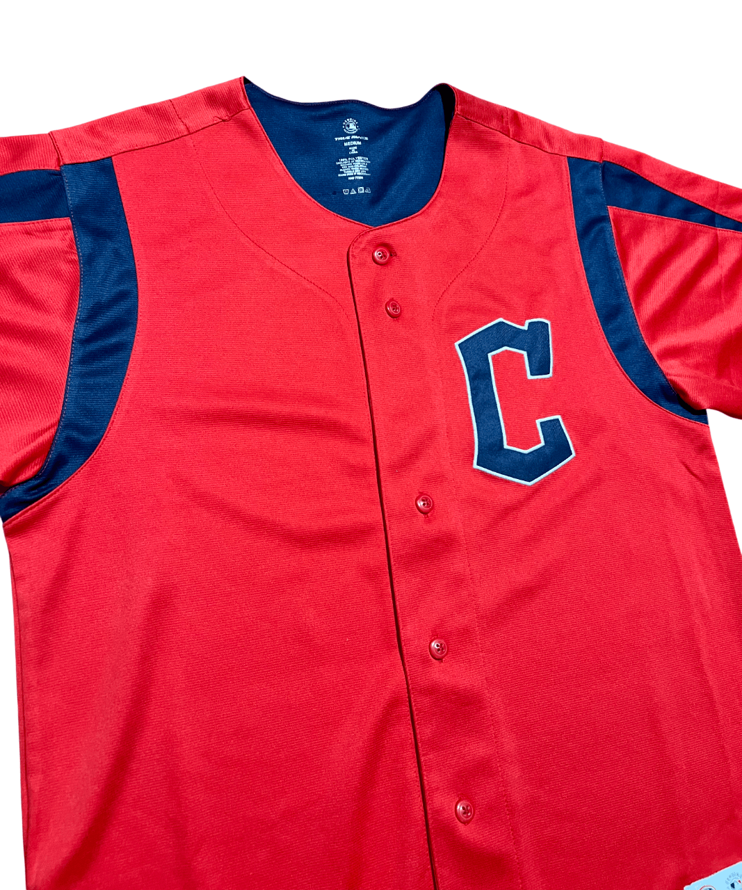MLB Cleveland Guardians TrueFan Red & Blue Button Up Jersey Size US M / EU 48-50 / 2 - 2 Thumbnail