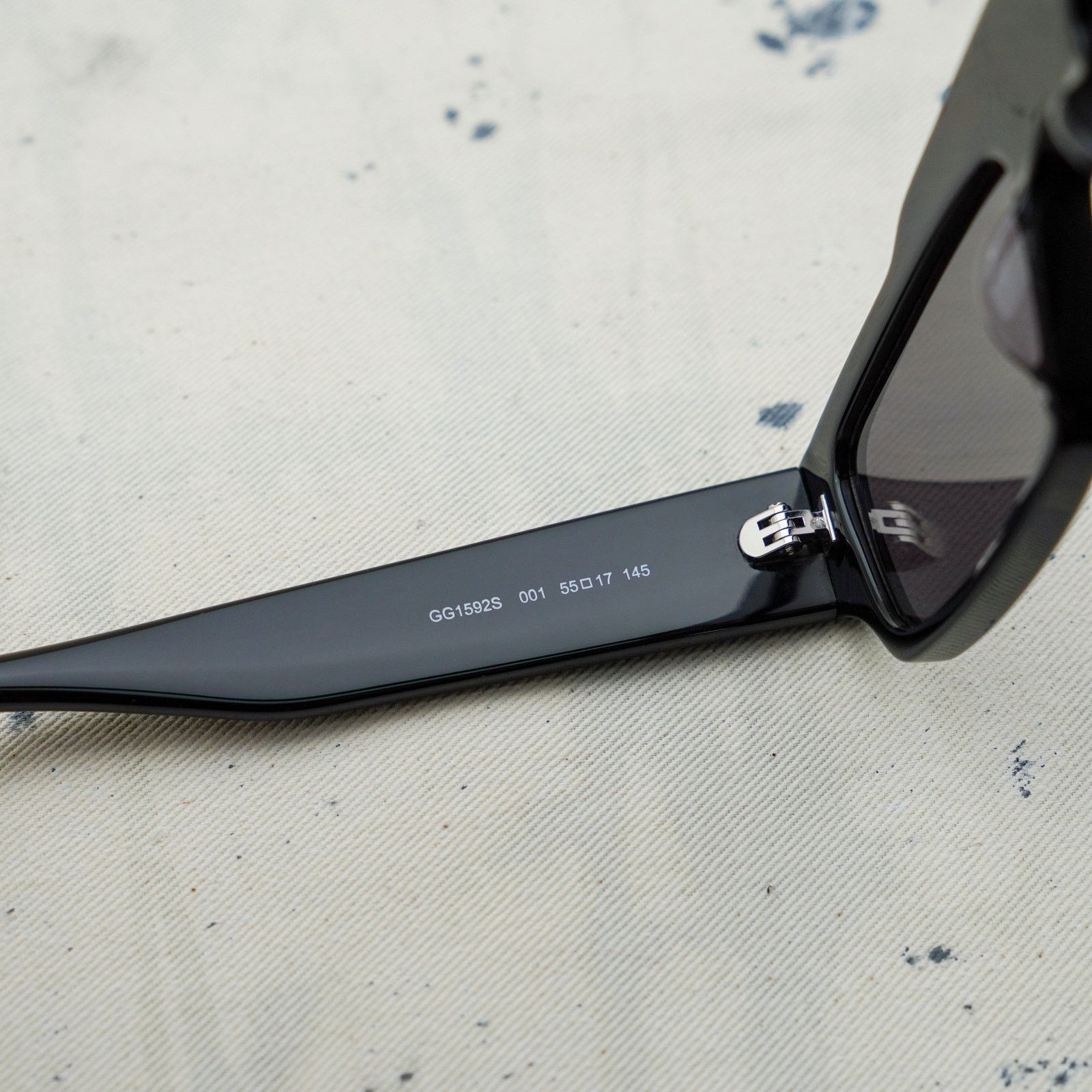 Gucci Gucci 1592s black monogram gg logo rectangular sunglasses Size ONE SIZE - 7 Thumbnail