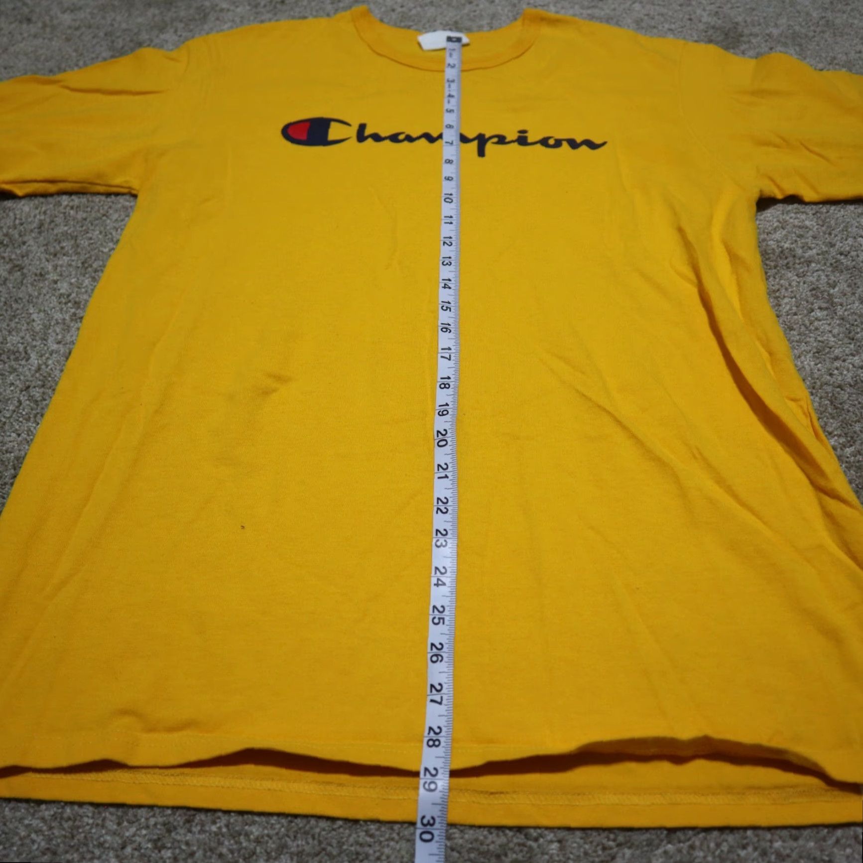 Champion Champion T-Shirt Yellow Logo Classic Graphic Mens XL Shirt Size US XL / EU 56 / 4 - 6 Thumbnail