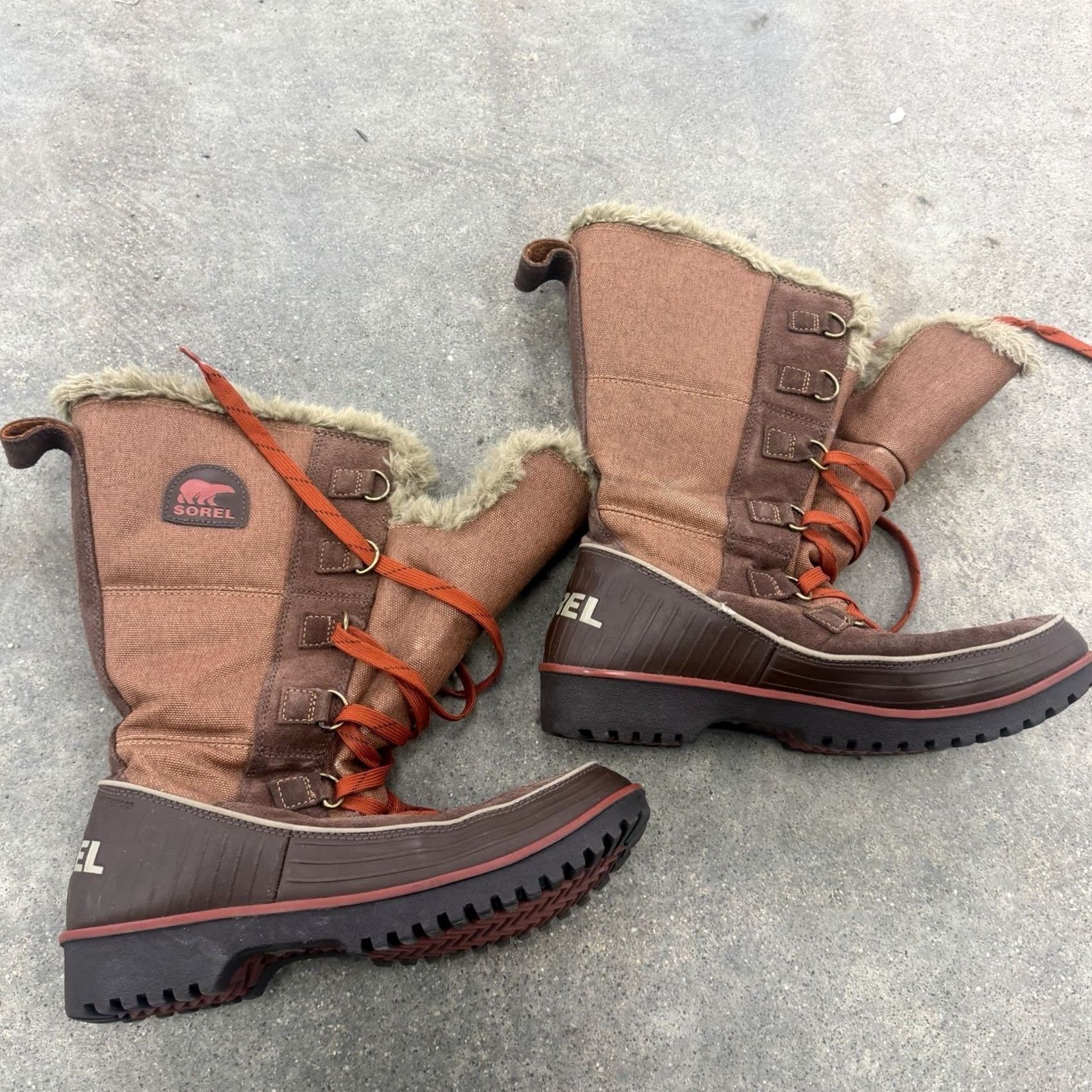 SOREL Sorel Boots Womens 8 Tivoli Fleece Winter Faux Fur Lined NL2094-256 Brown Snow Boot Womens Size M / US 6-8 / IT 42-44 - 2 Thumbnail