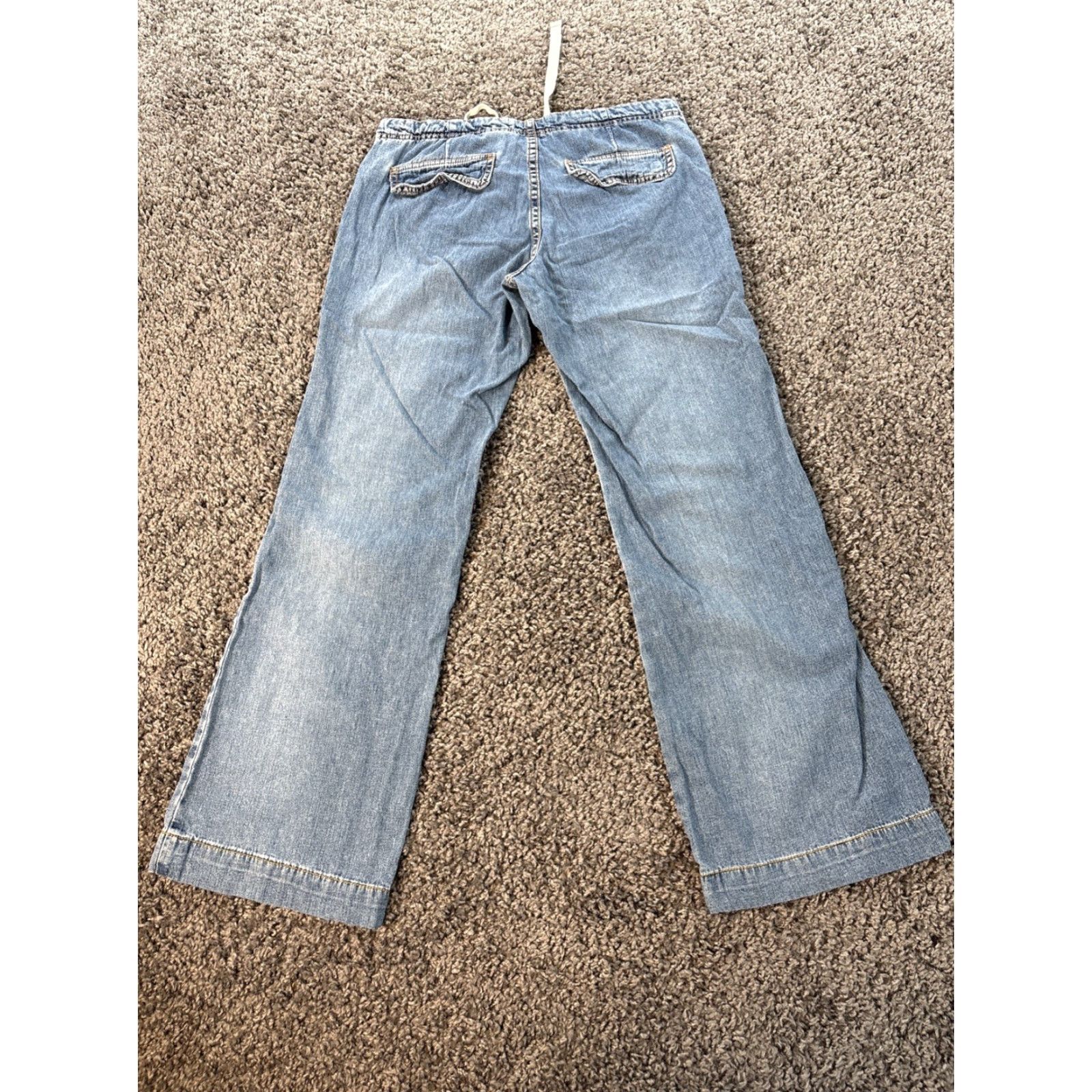 Old Navy VINTAGE Old Navy Jeans Womens 30x29 Blue Light Wash Low Rise Bootcut Distressed Boho Shoes? Size 30" / US 8 / IT 44 - 7 Thumbnail