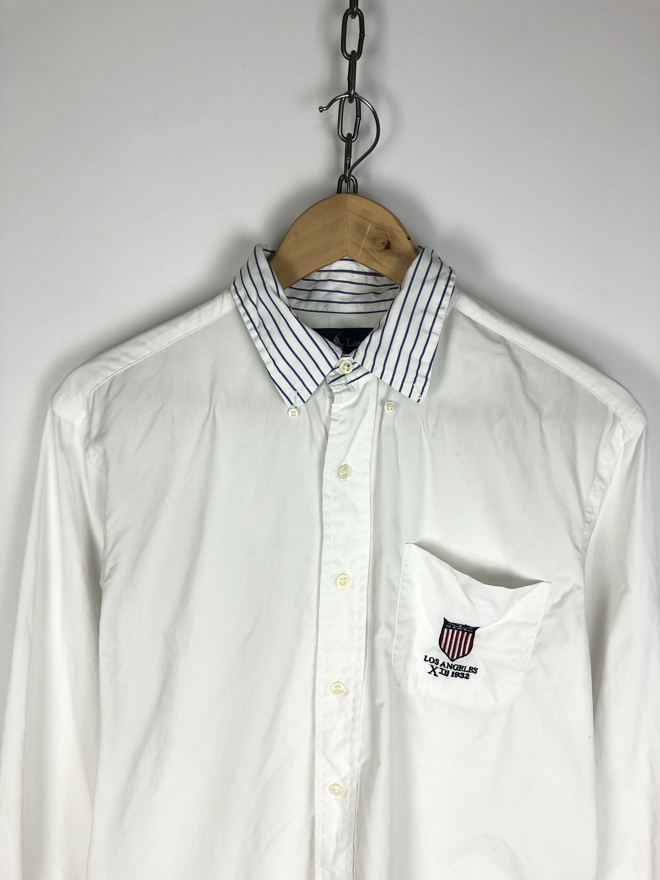 Polo Ralph Lauren Ralph Lauren Shirt Classic Fit Los Angeles Button White M Size US M / EU 48-50 / 2 - 2 Thumbnail
