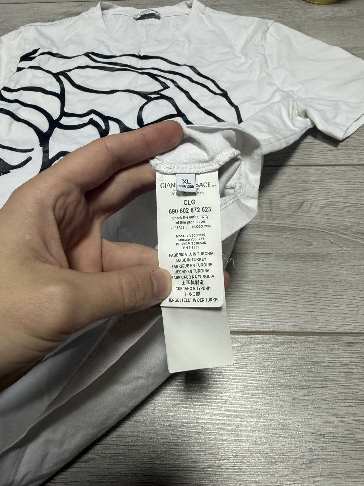 Versace Jeans Couture Versace Medusa big logo tee shirt Size US XL / EU 56 / 4 - 4 Thumbnail