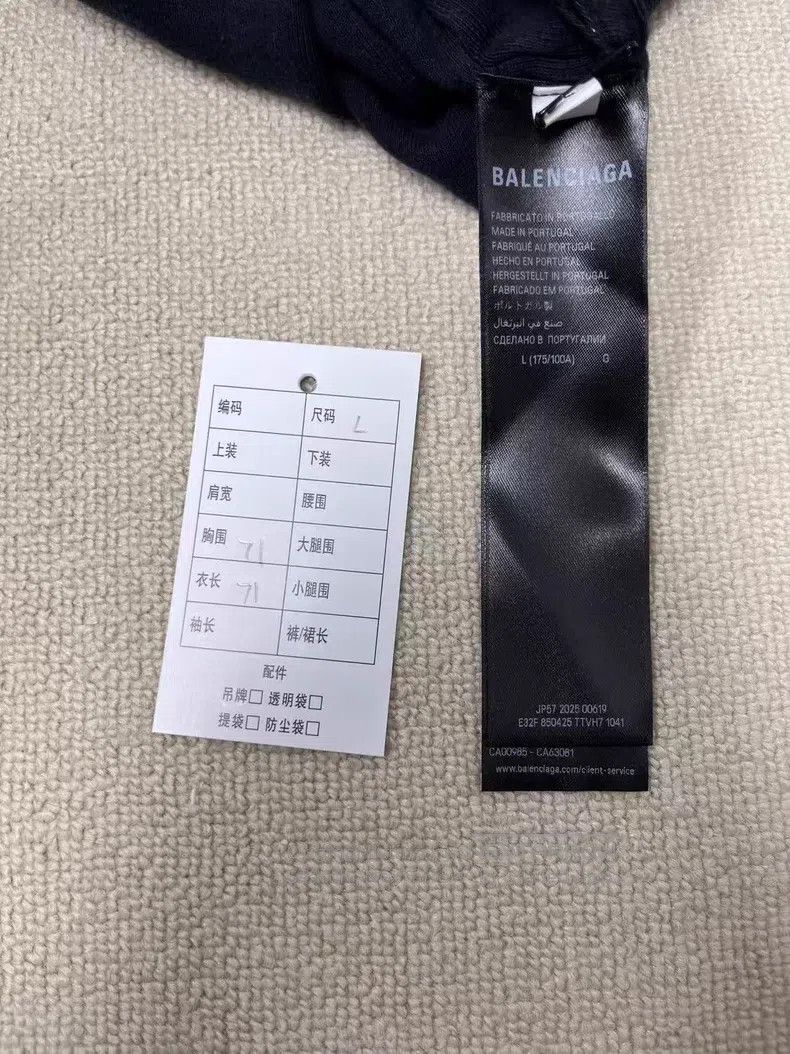 Balenciaga Hooded Zip-Up Logo Printed Drop Shoulder Long S
