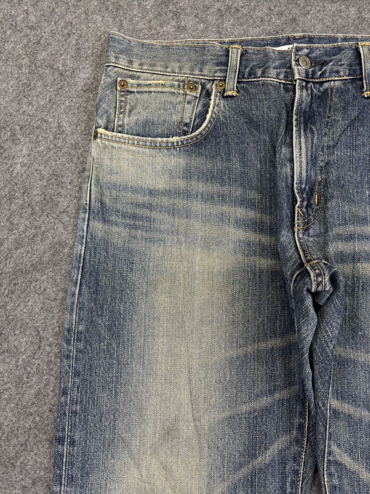 Edwin 💥Wide💥Sick Edwin 451 Mud Wash Raw Fades Denim F954 Size US 35 - 4 Thumbnail