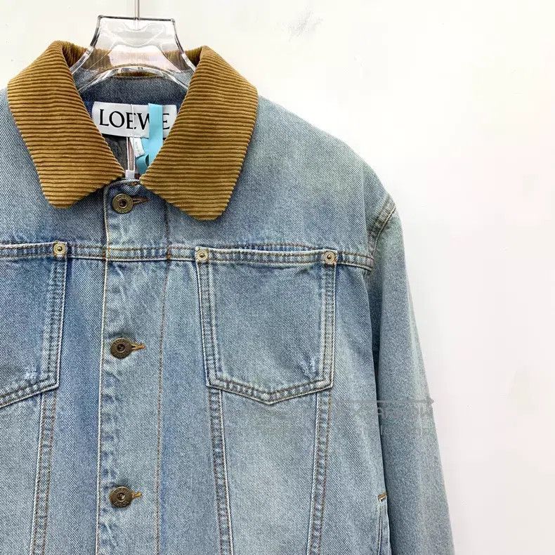 Loewe Loewe 22 Model Light Blue Cotton Collared Single-breasted Size US XS / EU 42 / 0 - 3 Thumbnail