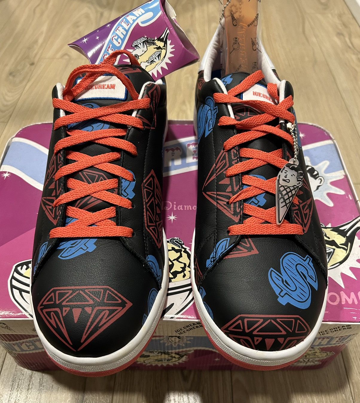 image of Billionaire Boys Club x Icecream Very OG Reebok X Bbc/ice Cream Diamond & Dollar Shoes in Black (Si