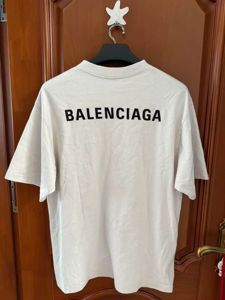 Balenciaga Balenciaga Front and Back Logo Embroidered Short Sleeve Ce Size US M / EU 48-50 / 2 - 2 Thumbnail