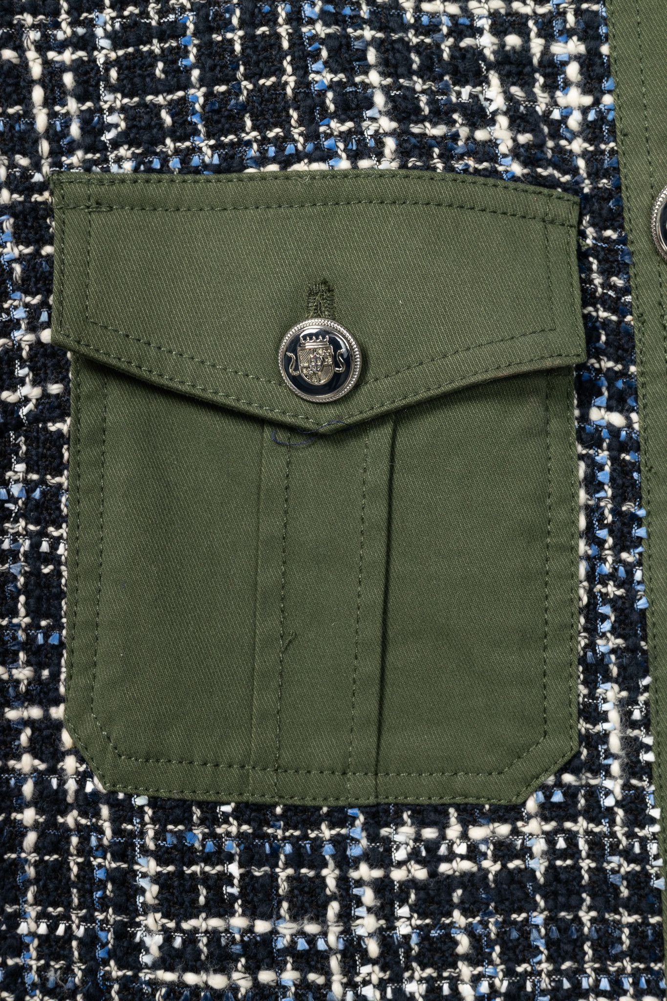 Veronica Beard Veronica Beard Fielding Cotton-Blend Tweed Dickey Jacket Size L / US 10 / IT 46 - 6 Thumbnail