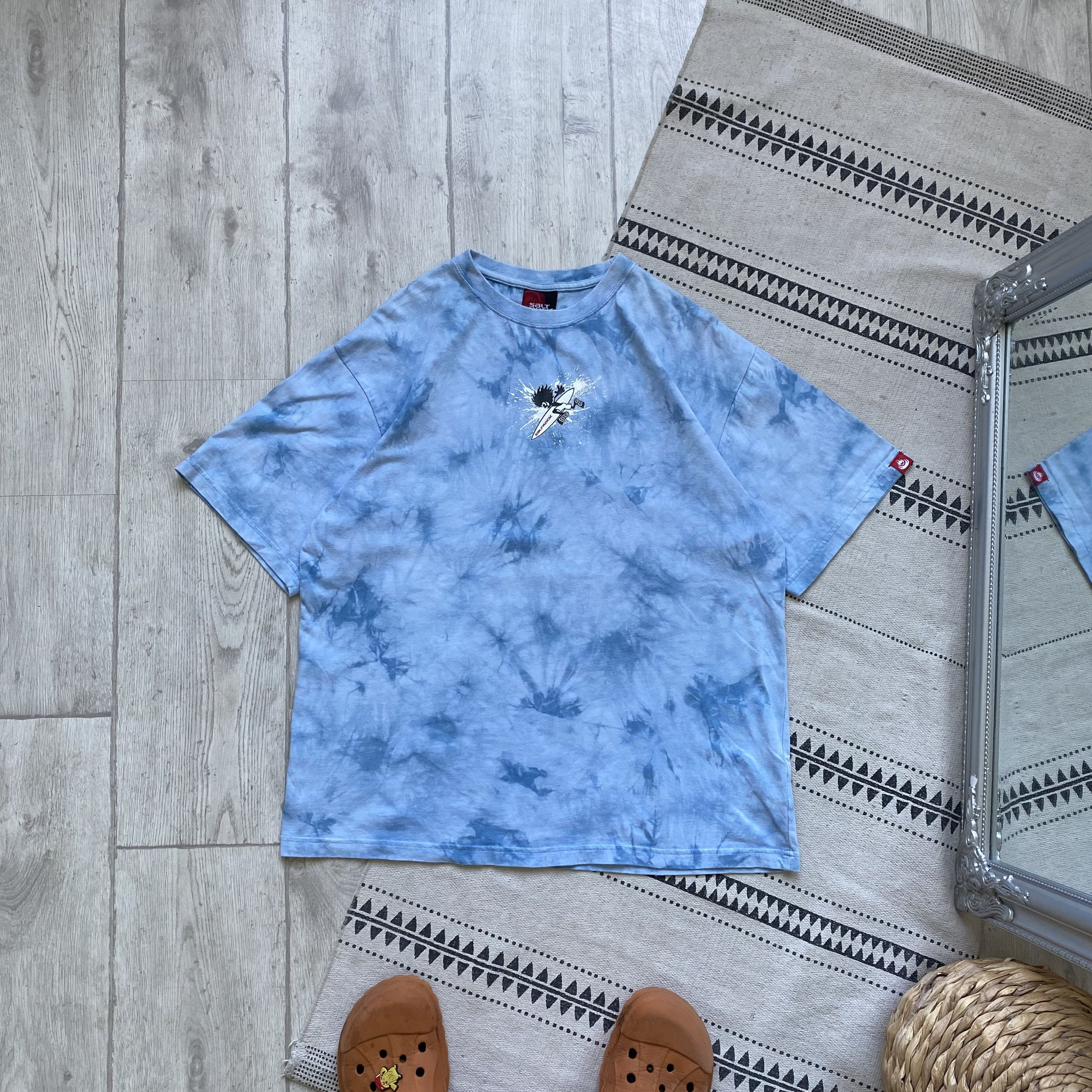 Quiksilver Vintage 90s Saltrock Surf tee tie dye Fubu Mambo oneill Size US L / EU 52-54 / 3 - 2 Thumbnail