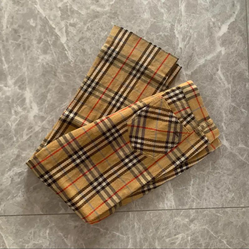 Burberry Burberry Yellow Wool Blend Striped Women's Pants Size 23" - 1 Thumbnail