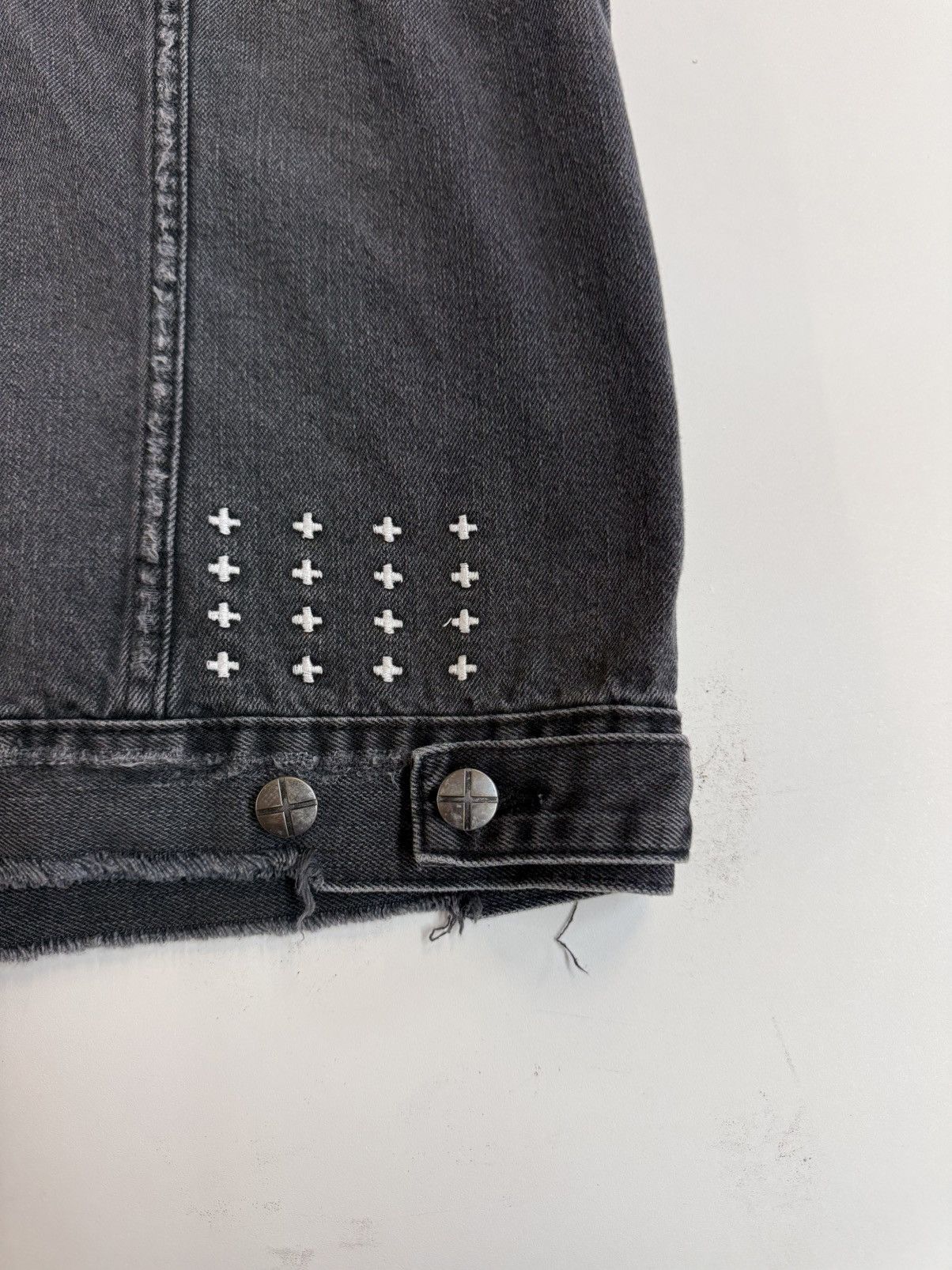 Ksubi KSUBI Faded Black Denim Vest — Cut-Off Trucker XXL Size US XXL / EU 58 / 5 - 13 Thumbnail