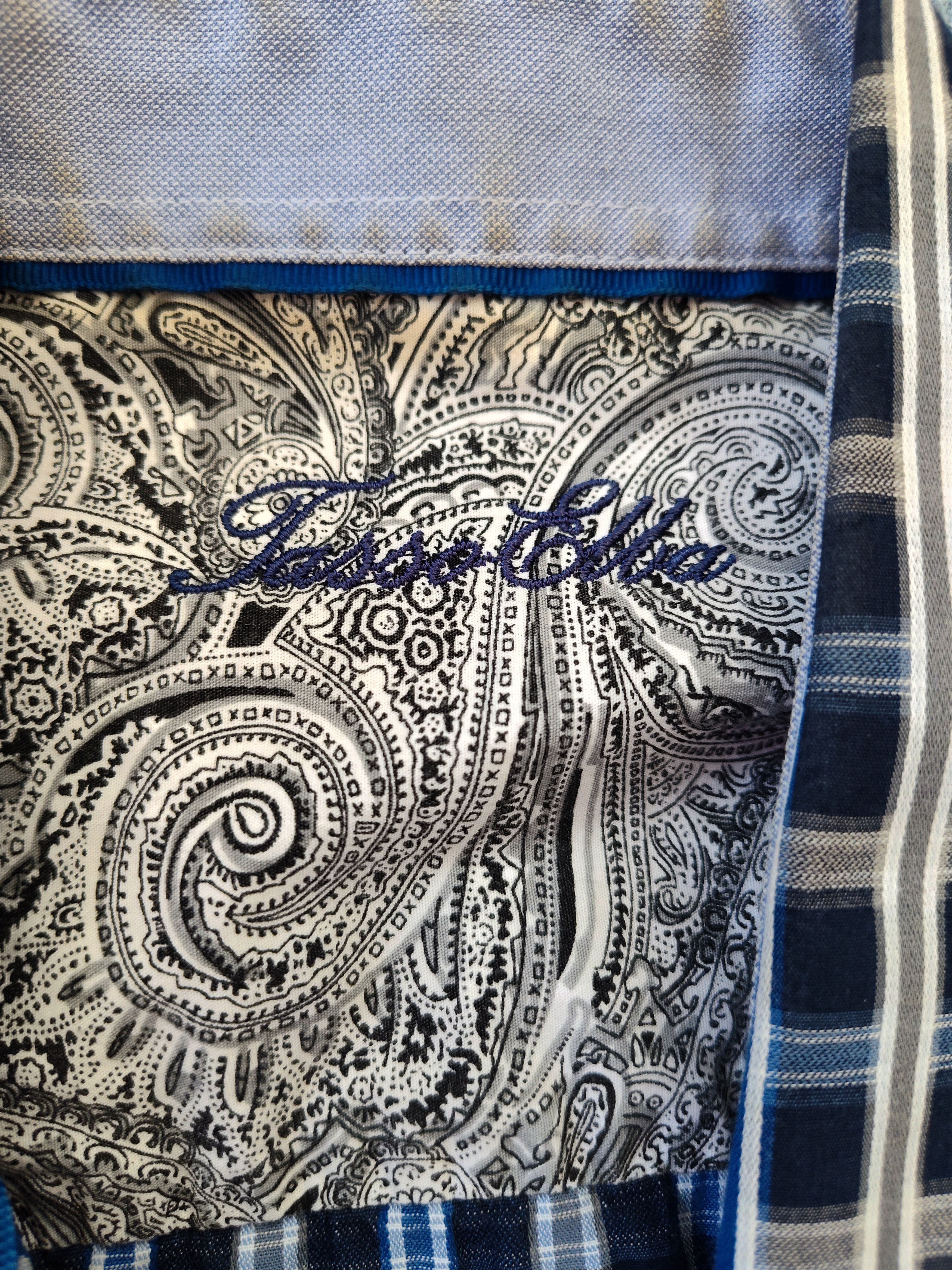 Tasso Elba Paisley Accented Dress Shirt Size US M / EU 48-50 / 2 - 2 Thumbnail