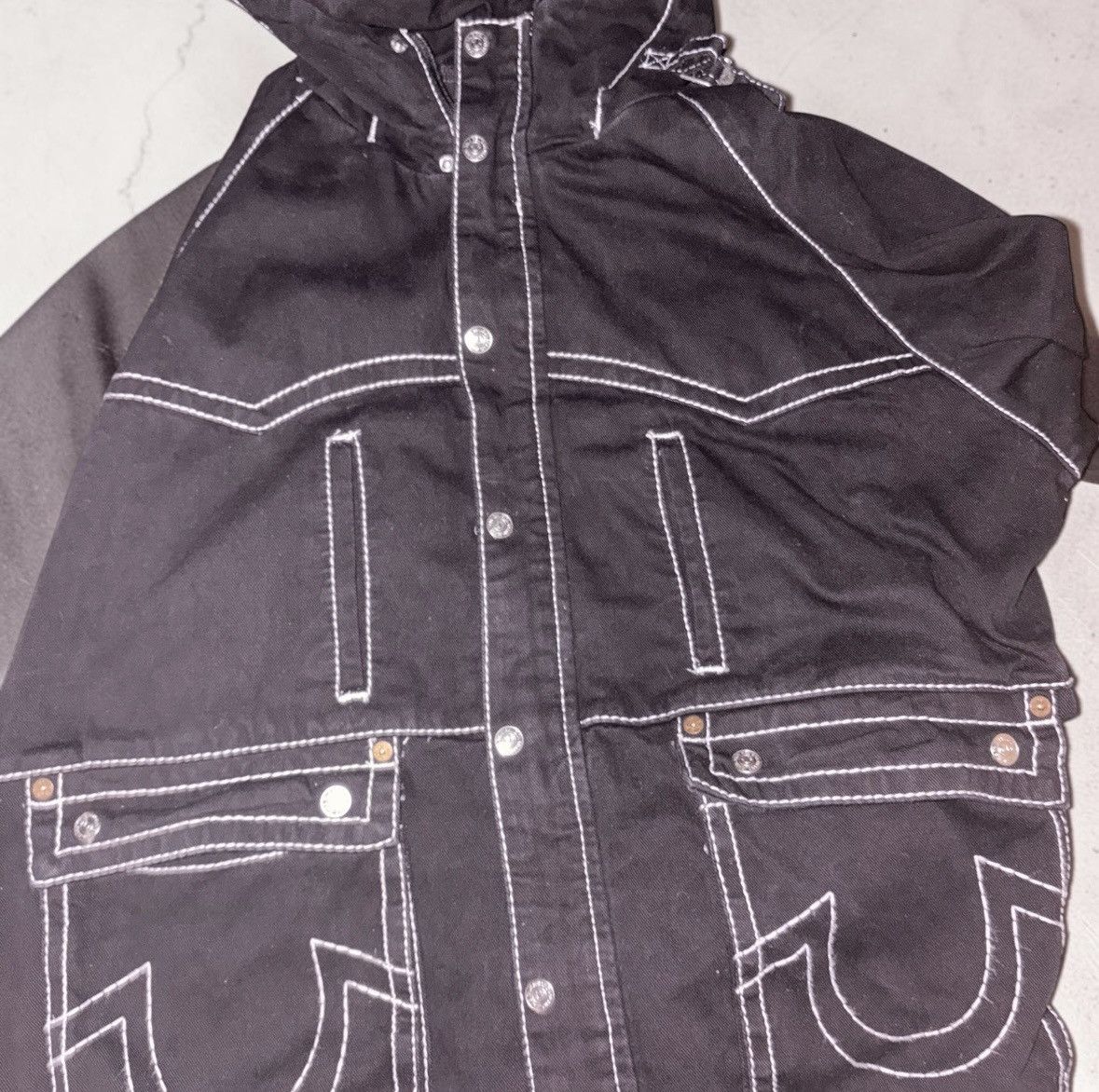 True Religion True religion black denim hooded jacket Size US XXL / EU 58 / 5 - 4 Thumbnail