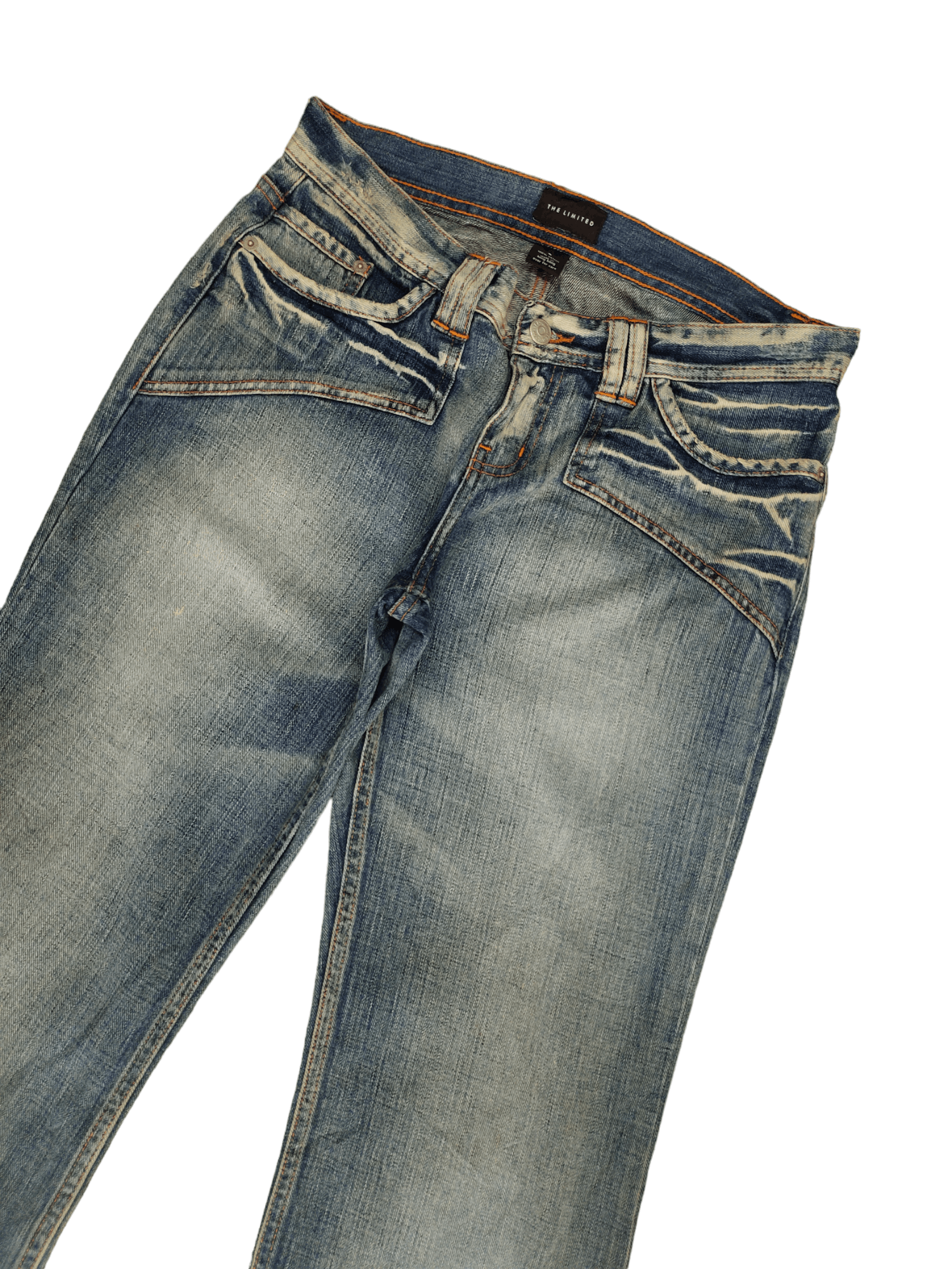 Le Grande Bleu (L.G.B.) Flare Jeans The Limited Distress Faded Low Rise Boot Cut Y2k Size US 30 / EU 46 - 4 Thumbnail
