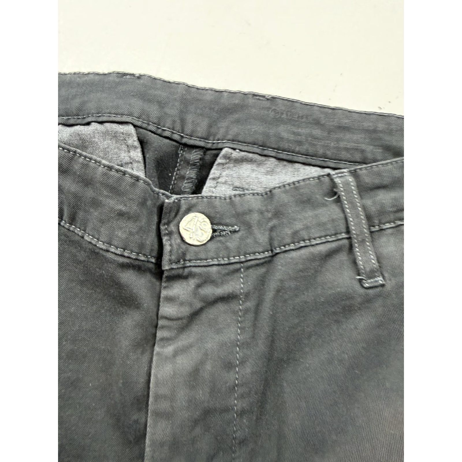 Vintage AG Adriano Goldschmied Pants Mens 33x29 Black Chino Straight Leg Casual Size US 33 - 2 Thumbnail