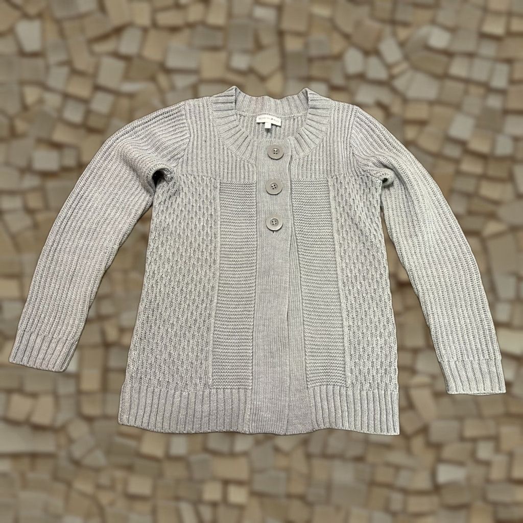 Vintage Fashion Bug Sweater Cardigan, Women's Size Small Gray Knit Shirt Size S / US 4 / IT 40 - 1 Thumbnail