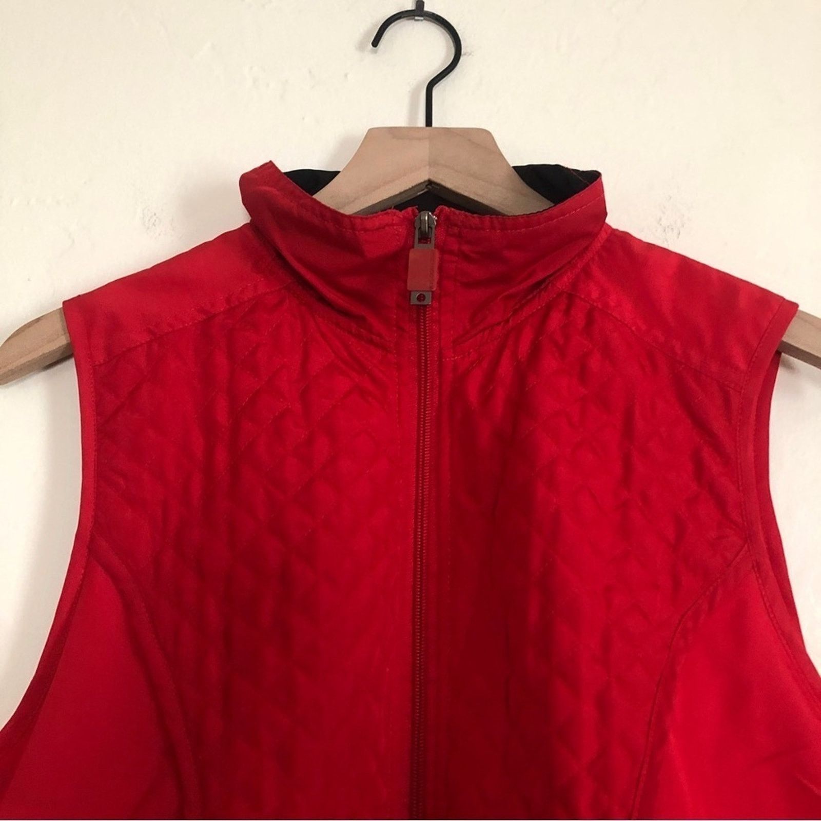 Oleg Cassini Oleg Cassini Sport Red Quilted Windbreaker Vest Jacket Size L / US 10 / IT 46 - 4 Thumbnail