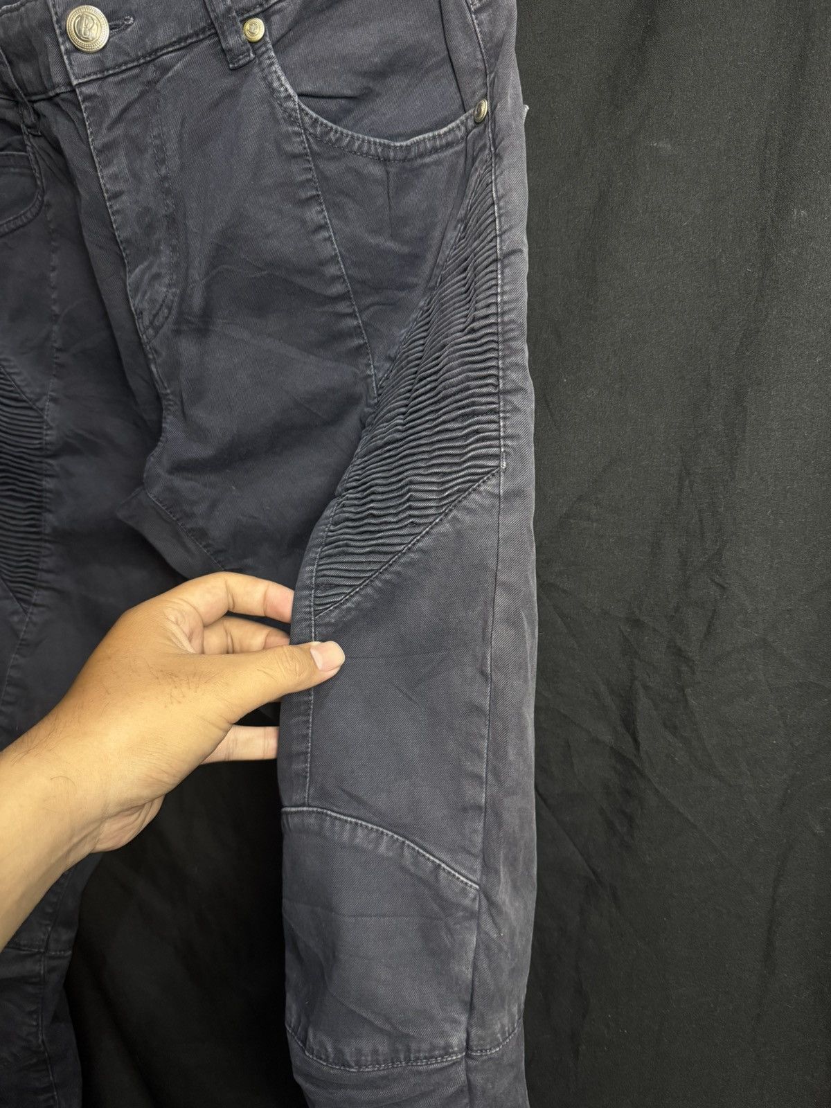 Balmain Balmain Biker Decernin Vintage Styled Size US 29 - 5 Thumbnail