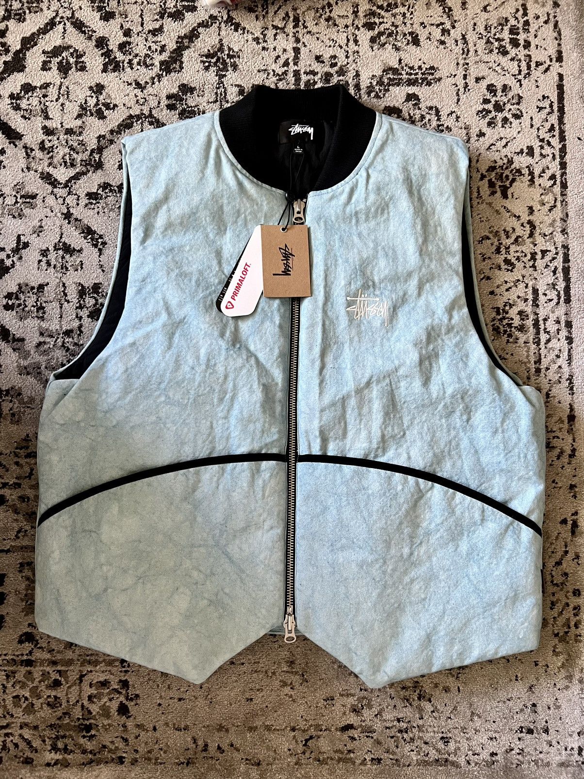 Stussy Stussy Washed Canvas Primaloft Vest 'Light Blue' - L | Grailed