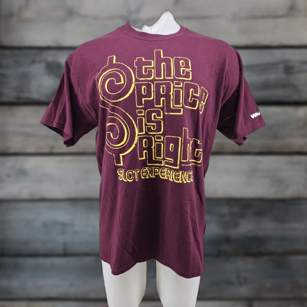 Gildan The Price is Right Slot Experience T-shirt Maroon Size L Mens Gildan Cotton Short Sleeve Graphic Print Size US L / EU 52-54 / 3 - 1 Thumbnail