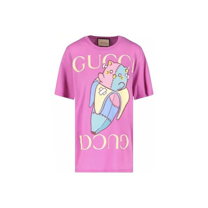 Gucci Gucci Cartoon Cat Rainbow Loose T-Shirt-2507 Size S / US 4 / IT 40 - 1 Thumbnail