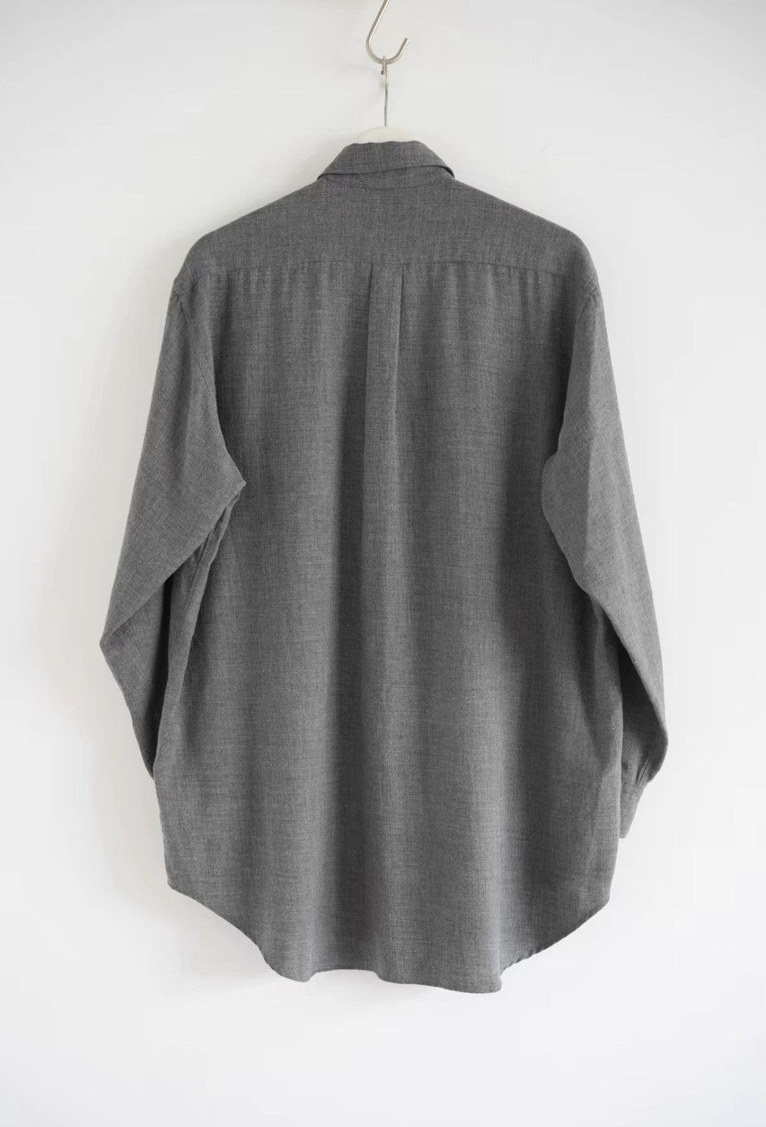 Yohji Yamamoto Yohji Yamamoto 80s Scissors Collar Grey Wool Shirt J4 Size US M / EU 48-50 / 2 - 2 Thumbnail