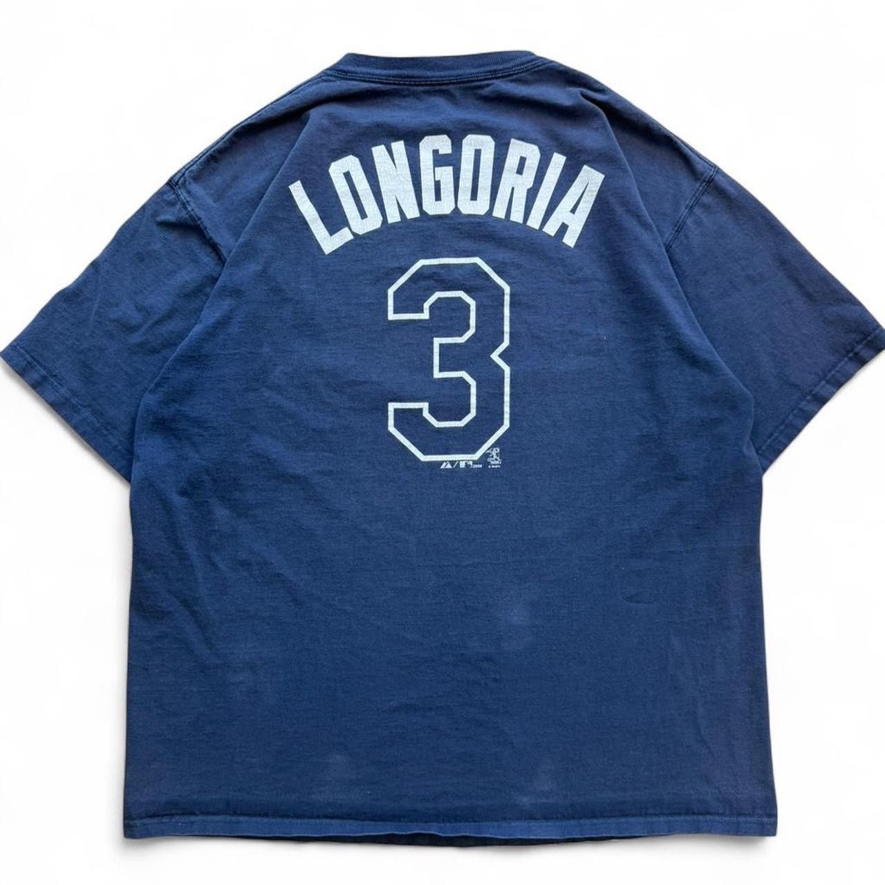 Majestic Vintage Tampa Bay Rays Baseball Tee Evan Longoria Size US XL / EU 56 / 4 - 1 Thumbnail