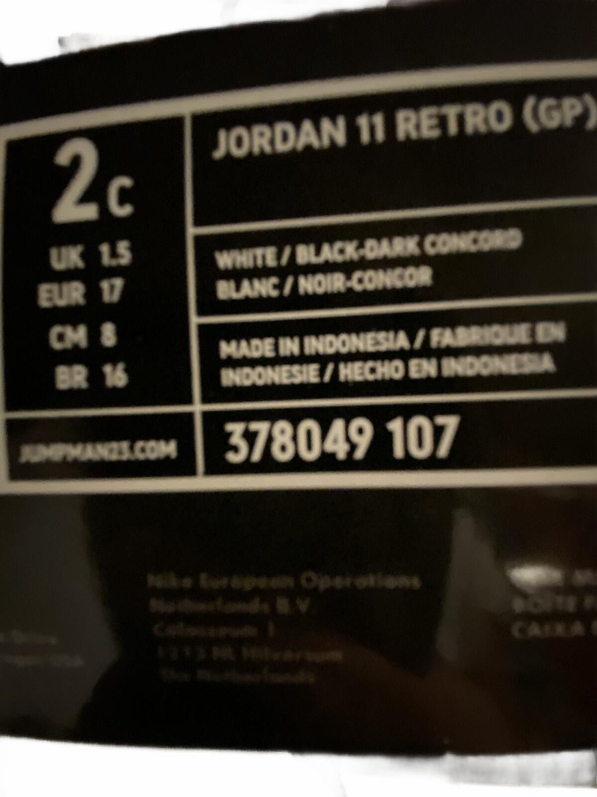 Jordan Brand Jordan Retro 11 Concord Infant Gift Set w/ Beanie 2c DS OG Size US 5 / EU 37 - 5 Thumbnail