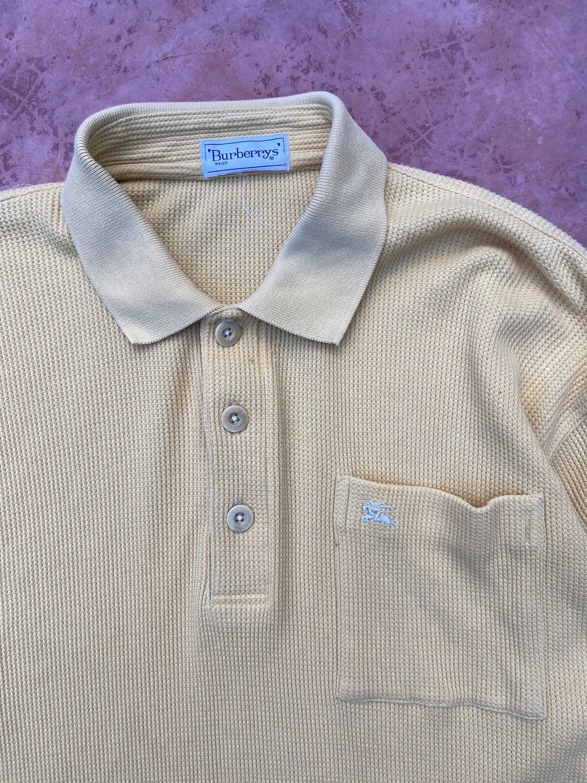 Burberry Vintage Burberry polo t shirt waffle Size US L / EU 52-54 / 3 - 2 Thumbnail