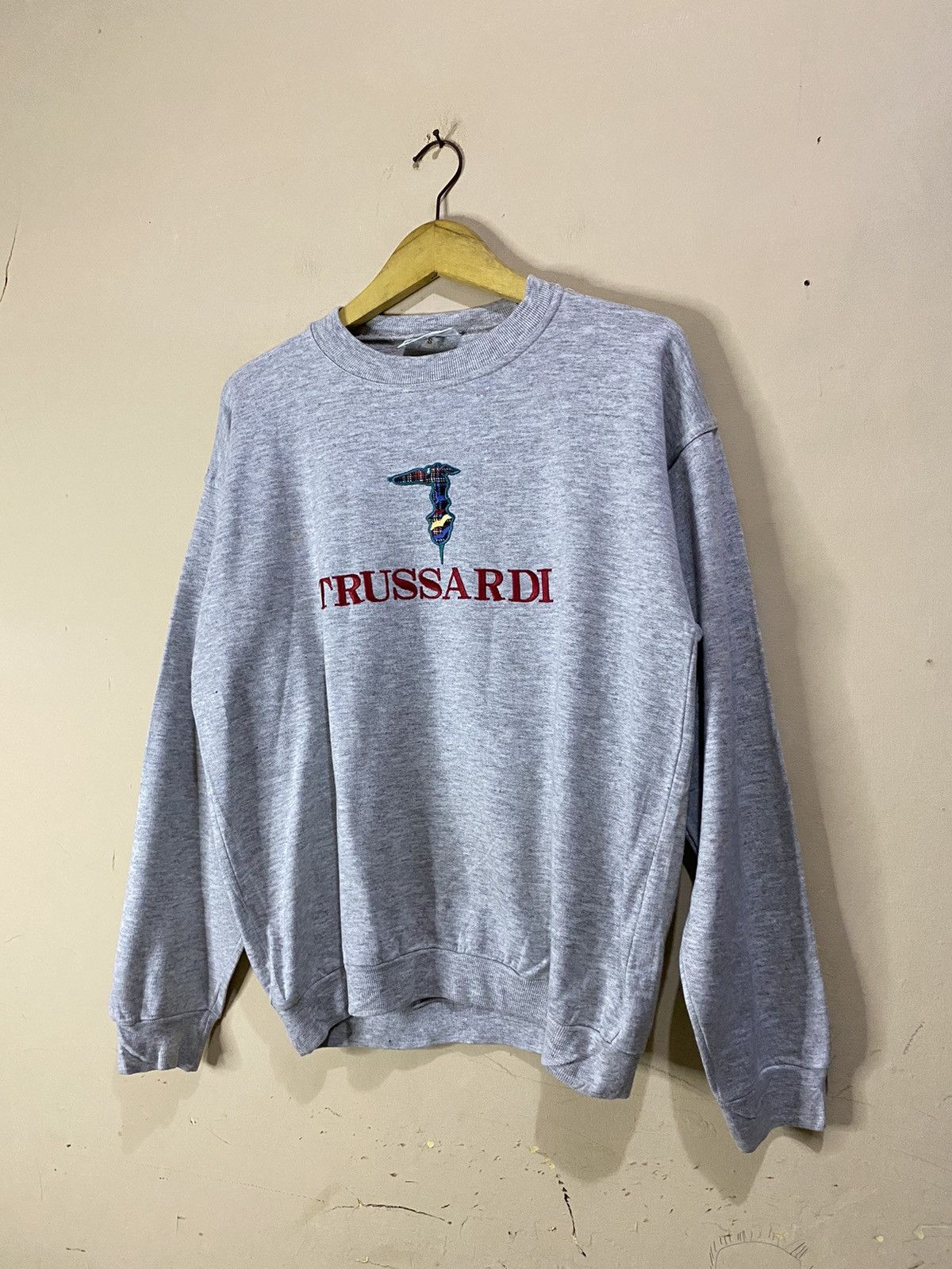 Vintage Vintage Trussardi Italy Embroidery Sweatshirt Size US M / EU 48-50 / 2 - 2 Thumbnail