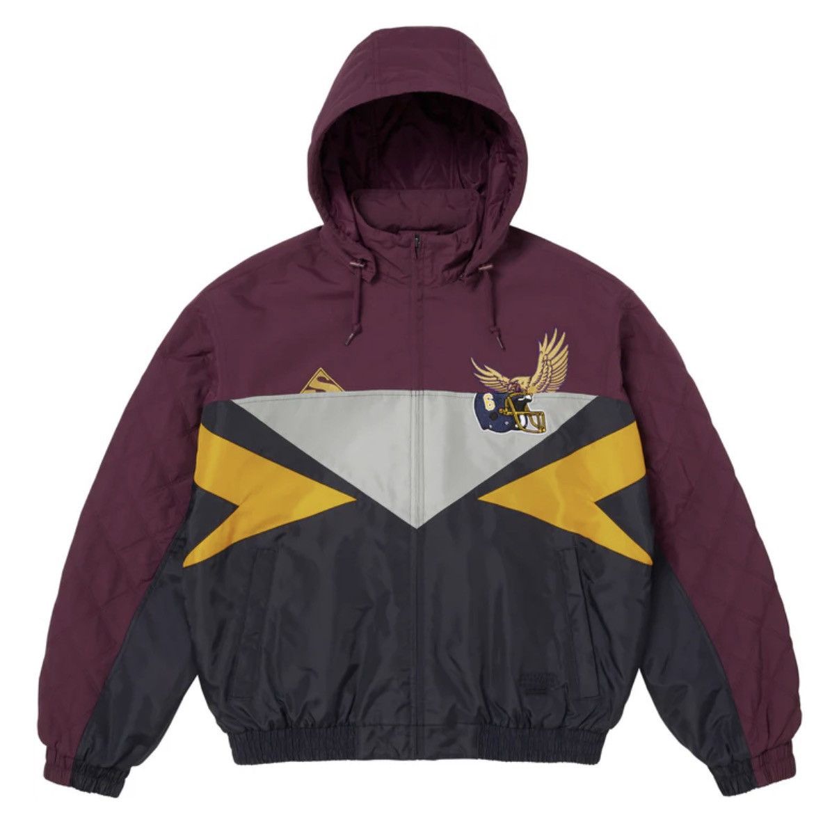 Maison Margiela × Supreme Supreme MM6 split stadium jacket burgundy Size US L / EU 52-54 / 3 - 1 Thumbnail