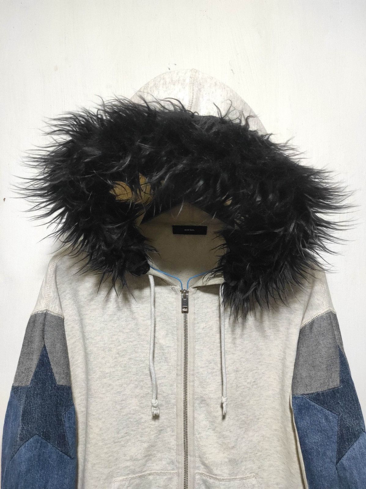 Diesel Diesel patchwork zip fur hoodie ifsix LGB style Size US XS / EU 42 / 0 - 3 Thumbnail