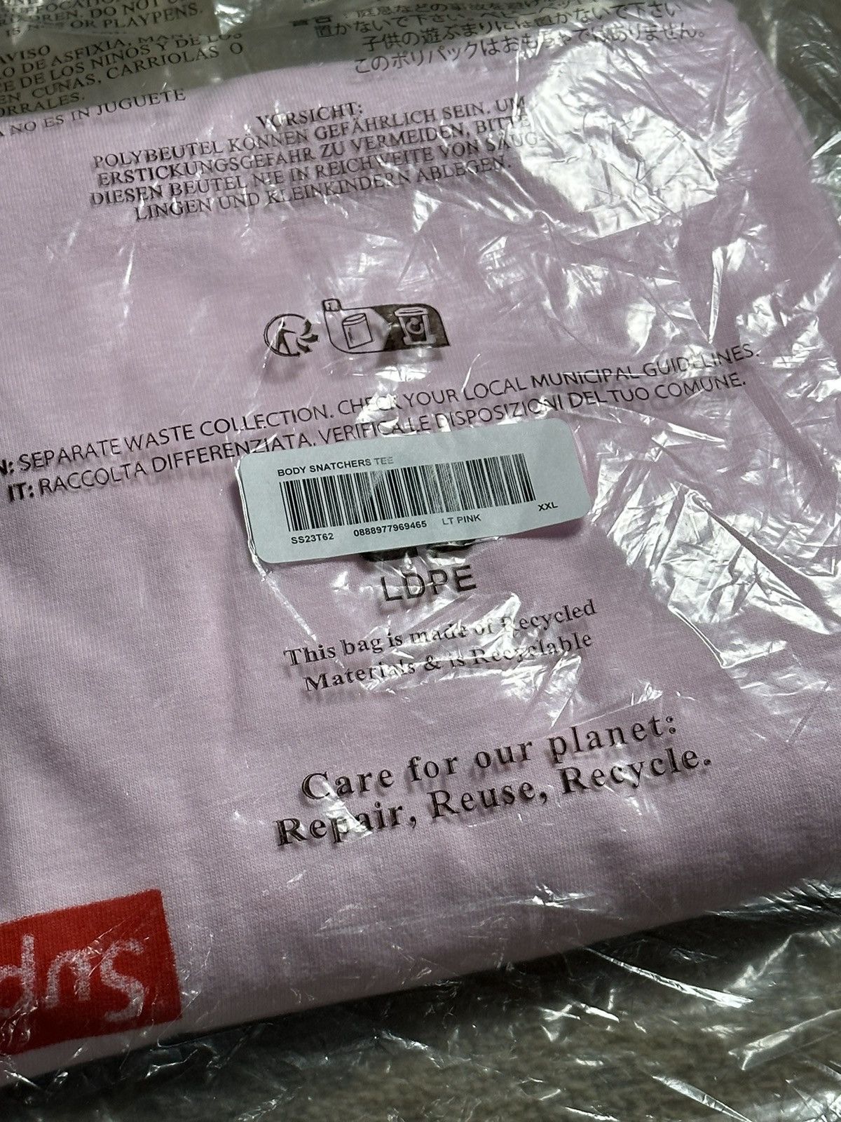 Supreme Supreme Body Snatchers Tee - Light Pink - XXL - SS23 Size US XXL / EU 58 / 5 - 4 Thumbnail