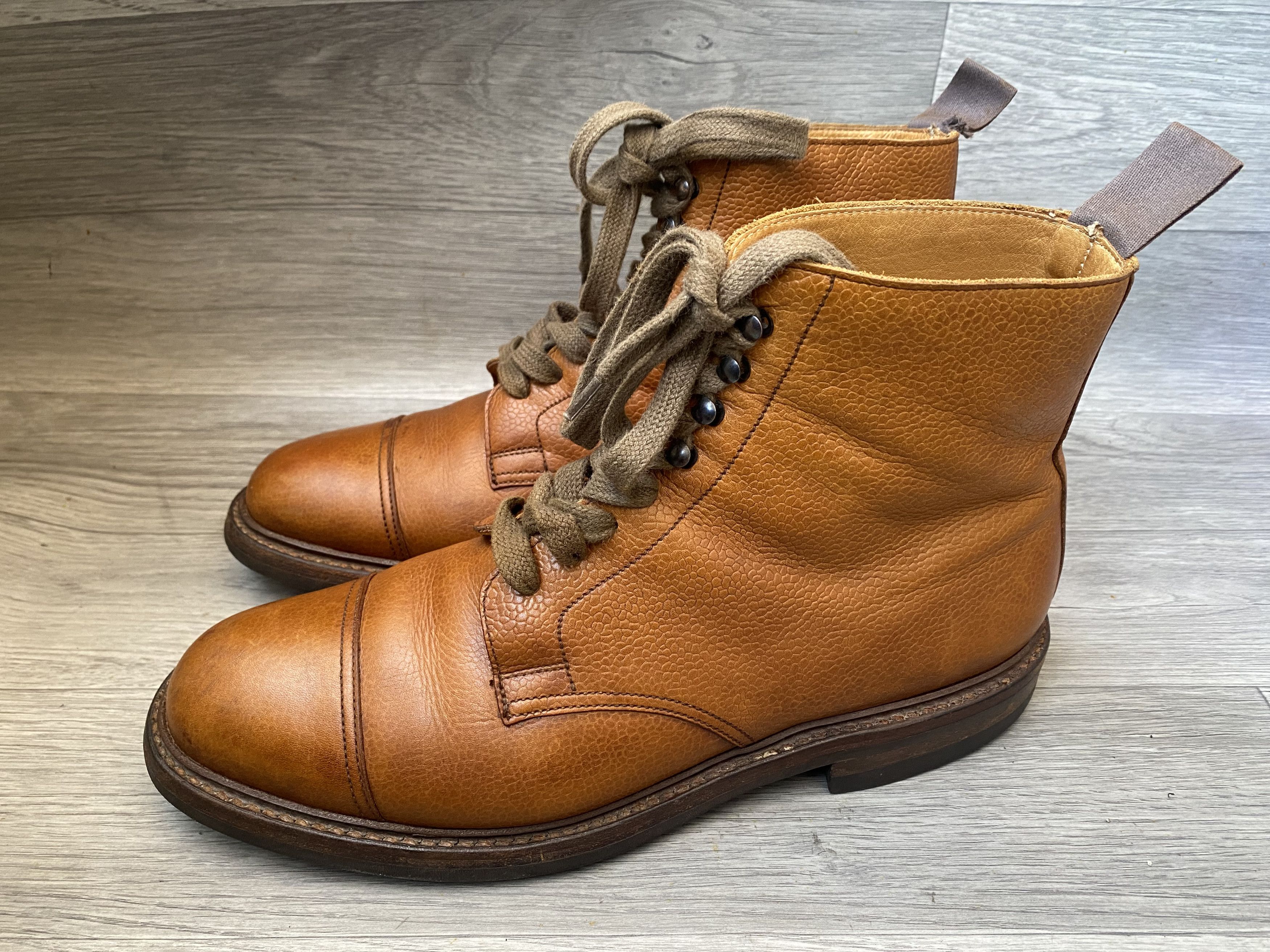 Crockett & Jones Crockett and jones Archie brown pebble grain cap toe boots Size US 9.5 / EU 42-43 - 6 Thumbnail