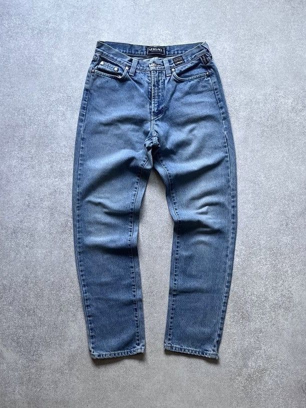 Versace × Vintage Vintage Versace Medusa Baggy Jeans Y2K 30 Size US 30 / EU 46 - 2 Thumbnail