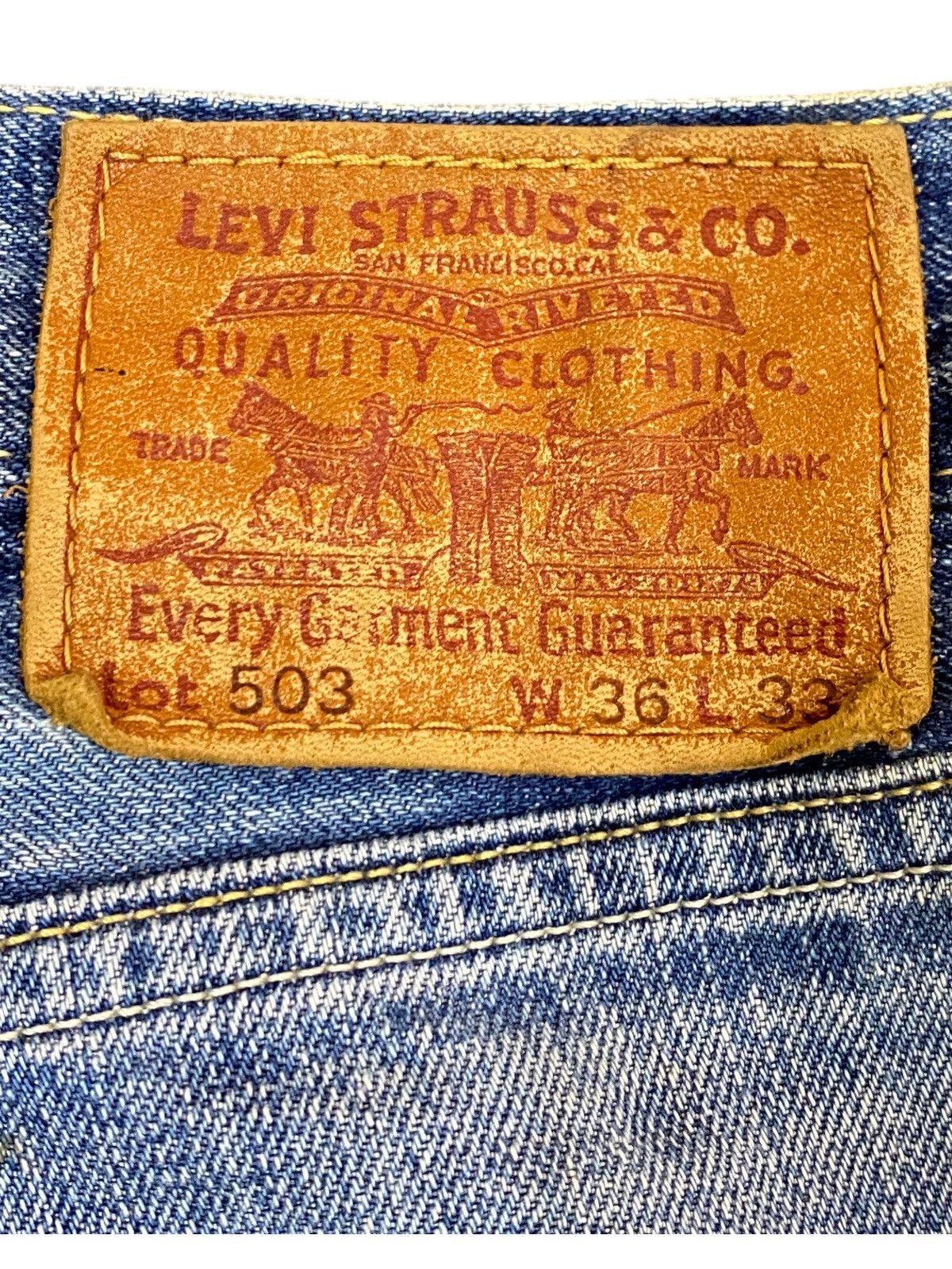 Levi's Vintage Levis 503 90’s Mud Wash Enough Baggy Jeans Size US 37 - 14 Thumbnail
