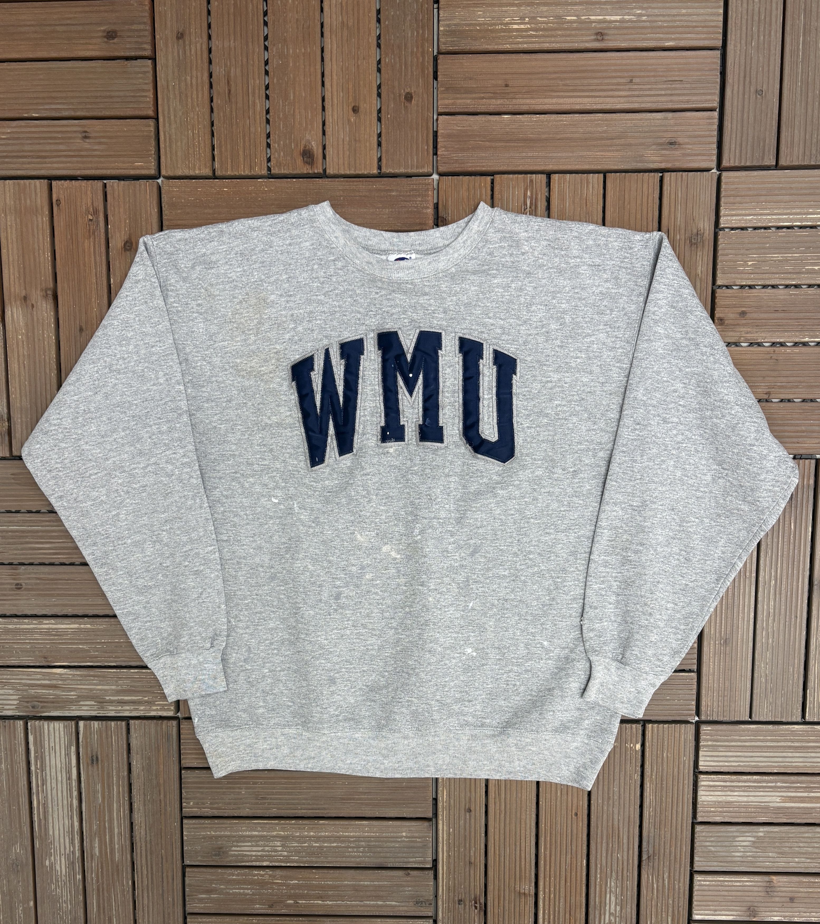 Champion Western Michigan Broncos Vintage Grey Crewneck Sweater Size US M / EU 48-50 / 2 - 1 Thumbnail