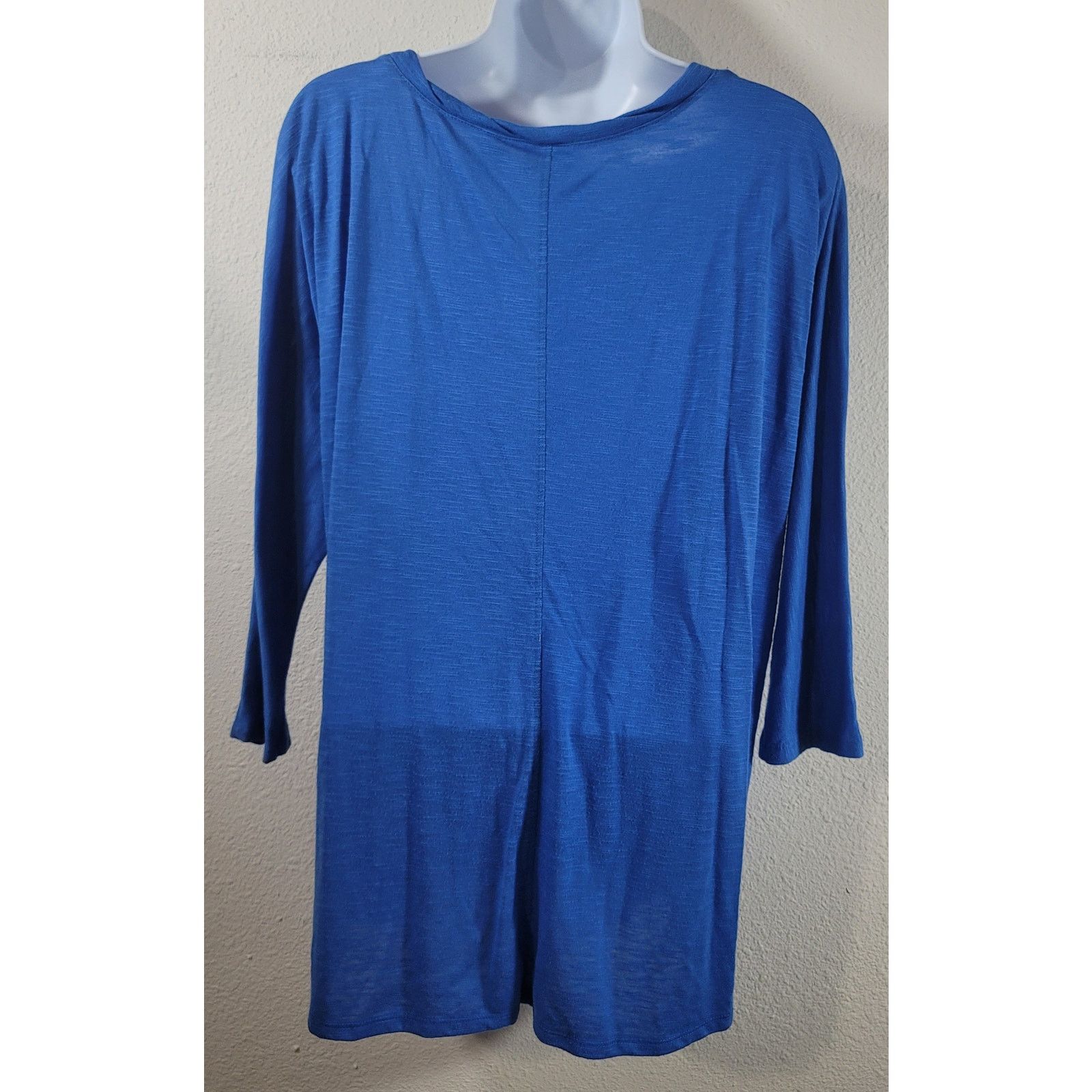 Other Cato Blue Round Neck Dolman 3/4 Sleeves Top Large Size L / US 10 / IT 46 - 3 Thumbnail