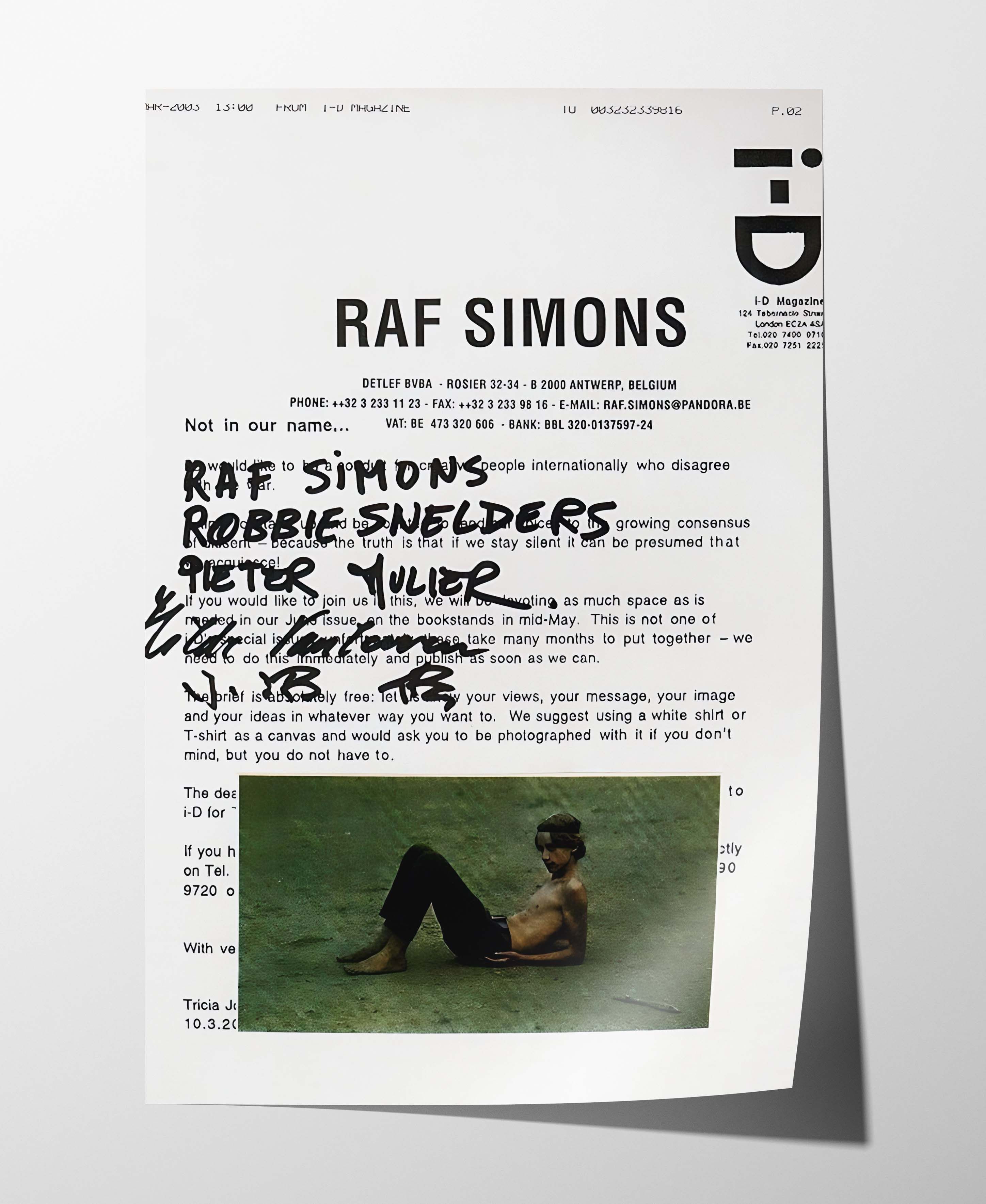 Raf Simons Raf Simons Poster Gift Vintage Archive Art Book Logo Size ONE SIZE - 1 Thumbnail